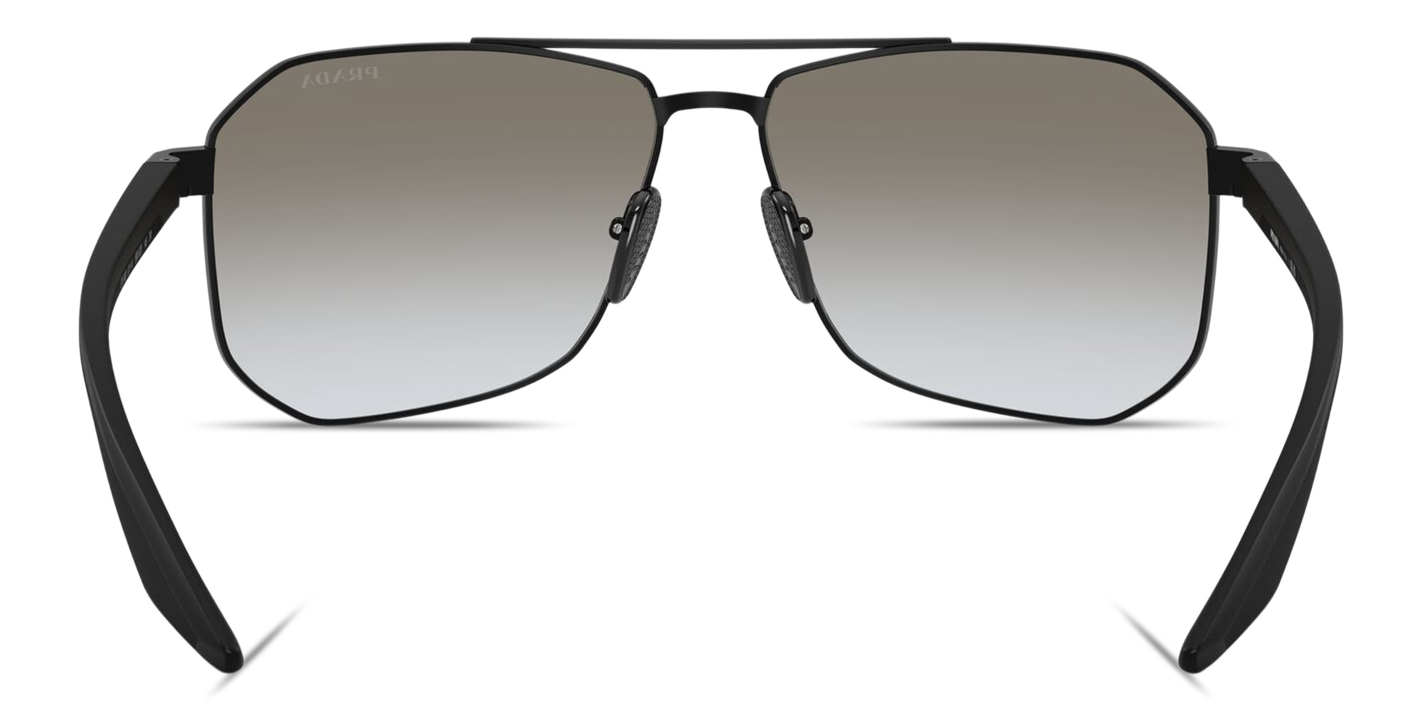 Shop Prada Linea Rossa Logo Signature Pilot Sunglasses in Black online.