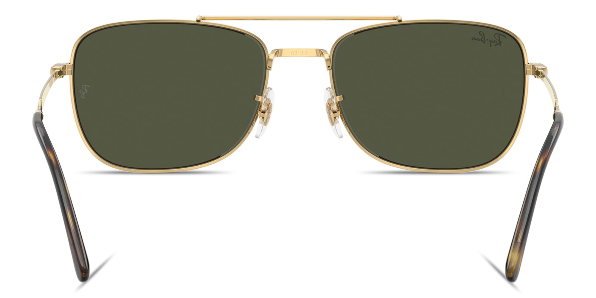 Shop Ray-Ban Unisex Rectangle Sunglasses in Gold online.