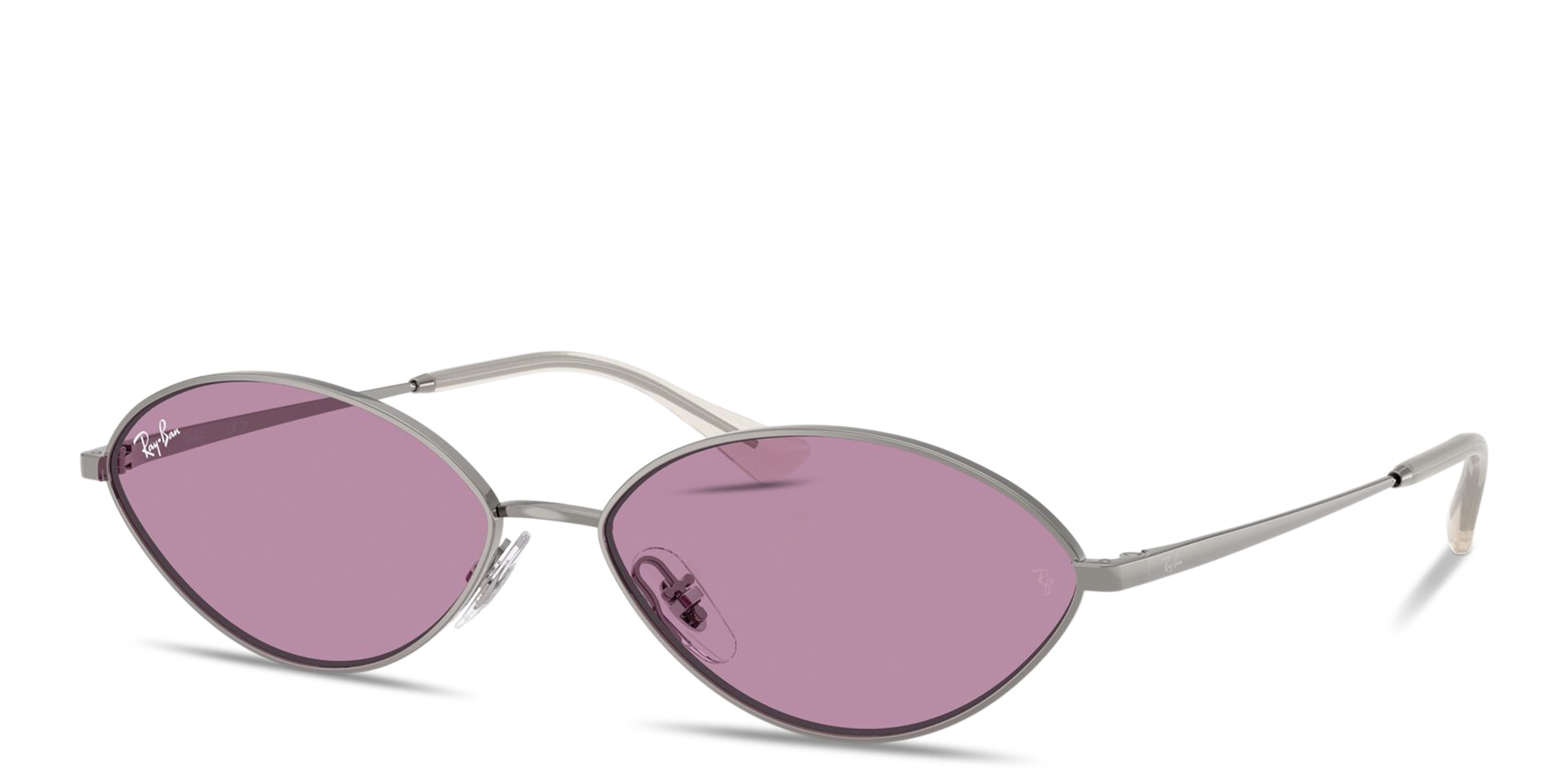 نظارات شمسية كاي بإطار بيضاوي للجنسين من راي بان بلون رصاصي - صورة المنتج 2