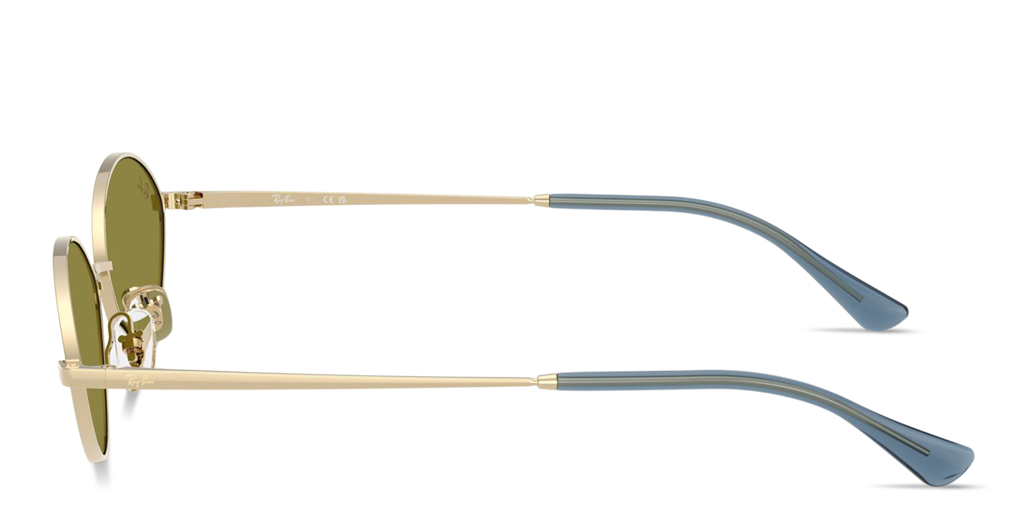 Ray-Ban Kai Unisex Oval Sunglasses in Pale Gold – Product Photo 3