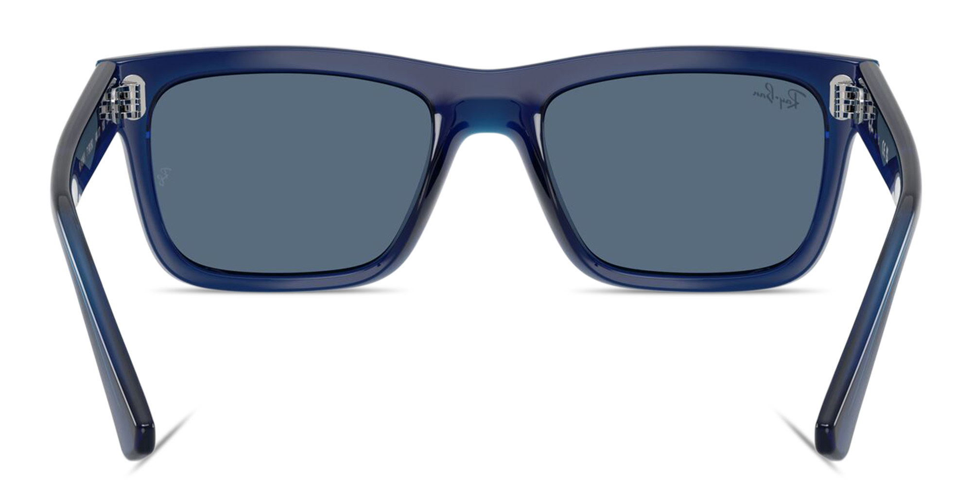 Shop Ray-Ban Junior Kids Rectangle Sunglasses in Transparent Blue online.
