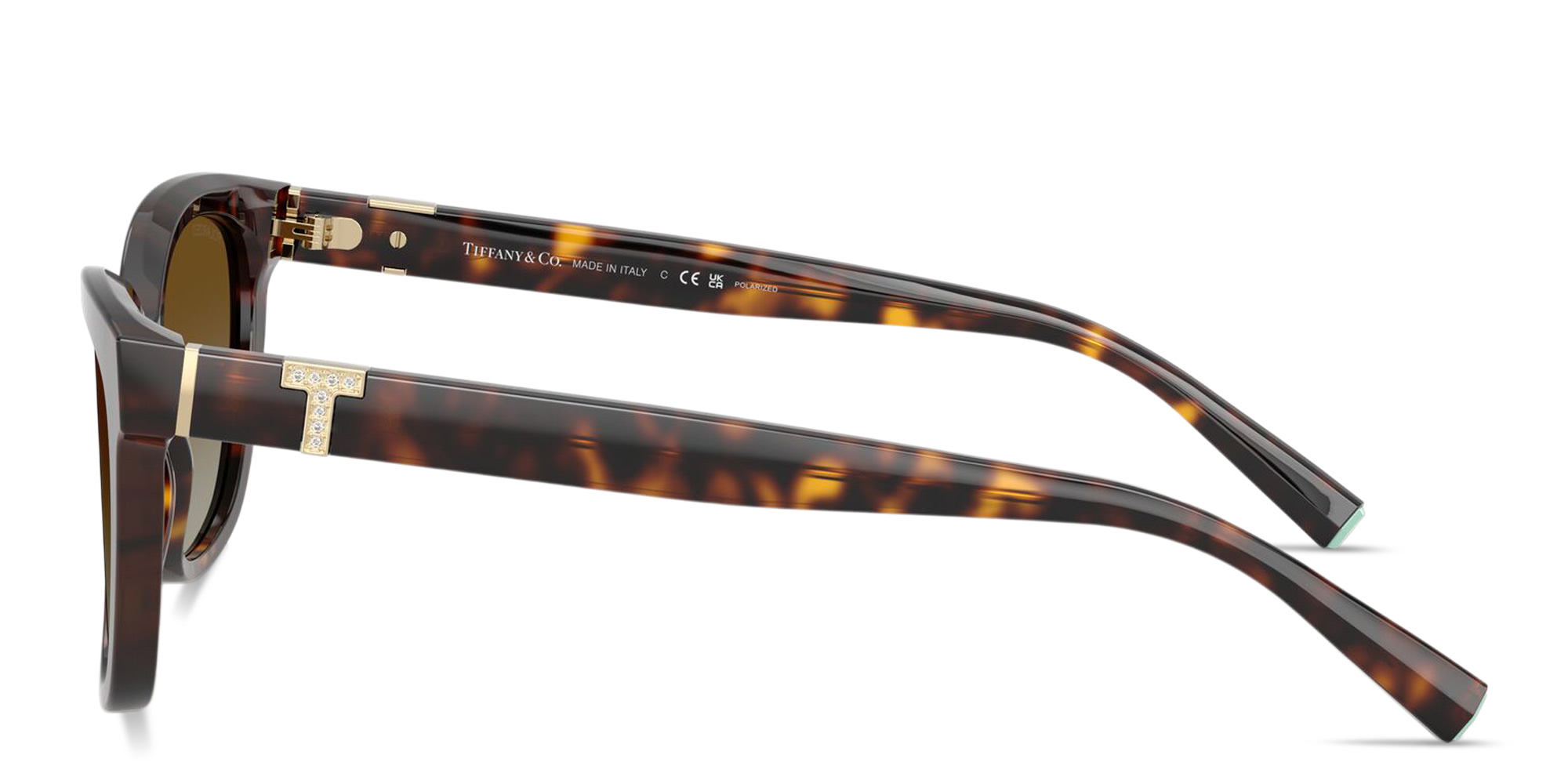 Shop TIFFANY Tiffany T Cat-Eye Sunglasses in Havana online.