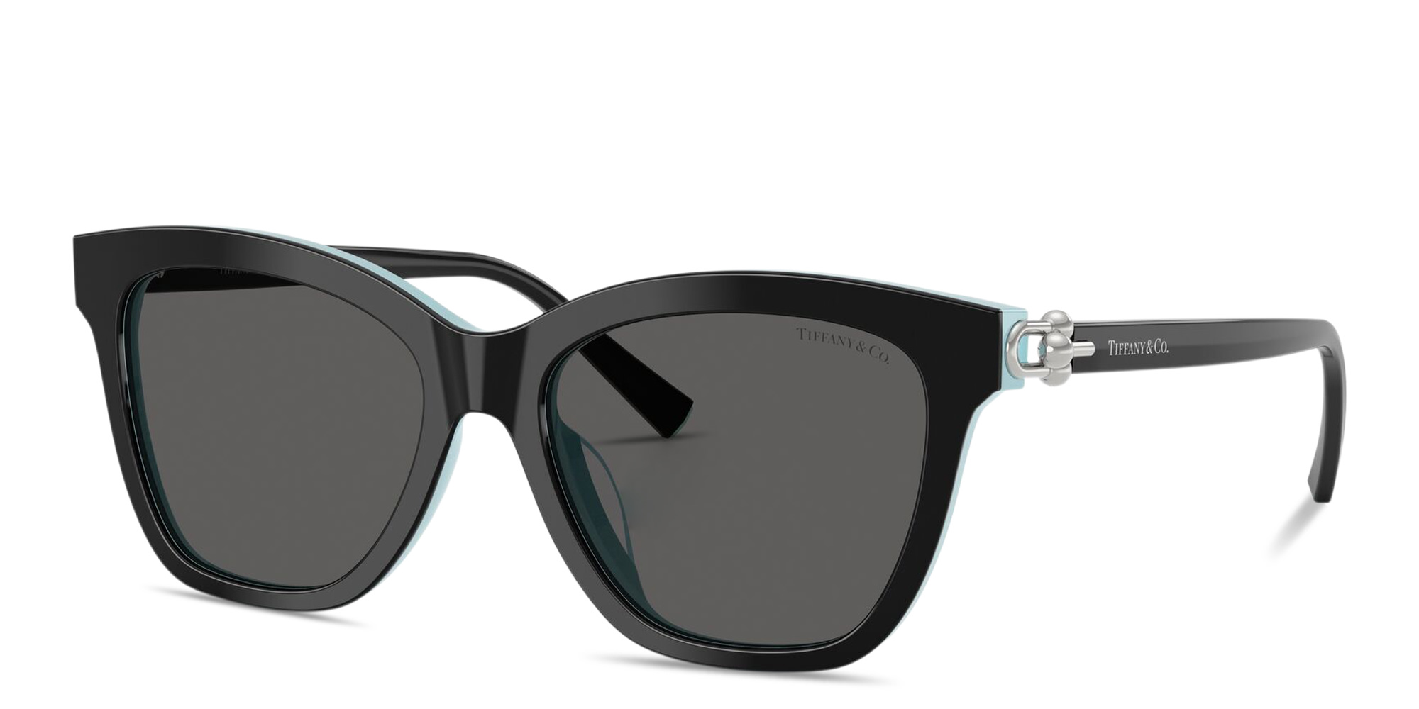 Shop TIFFANY Tiffany HardWear Square Sunglasses in Black online.
