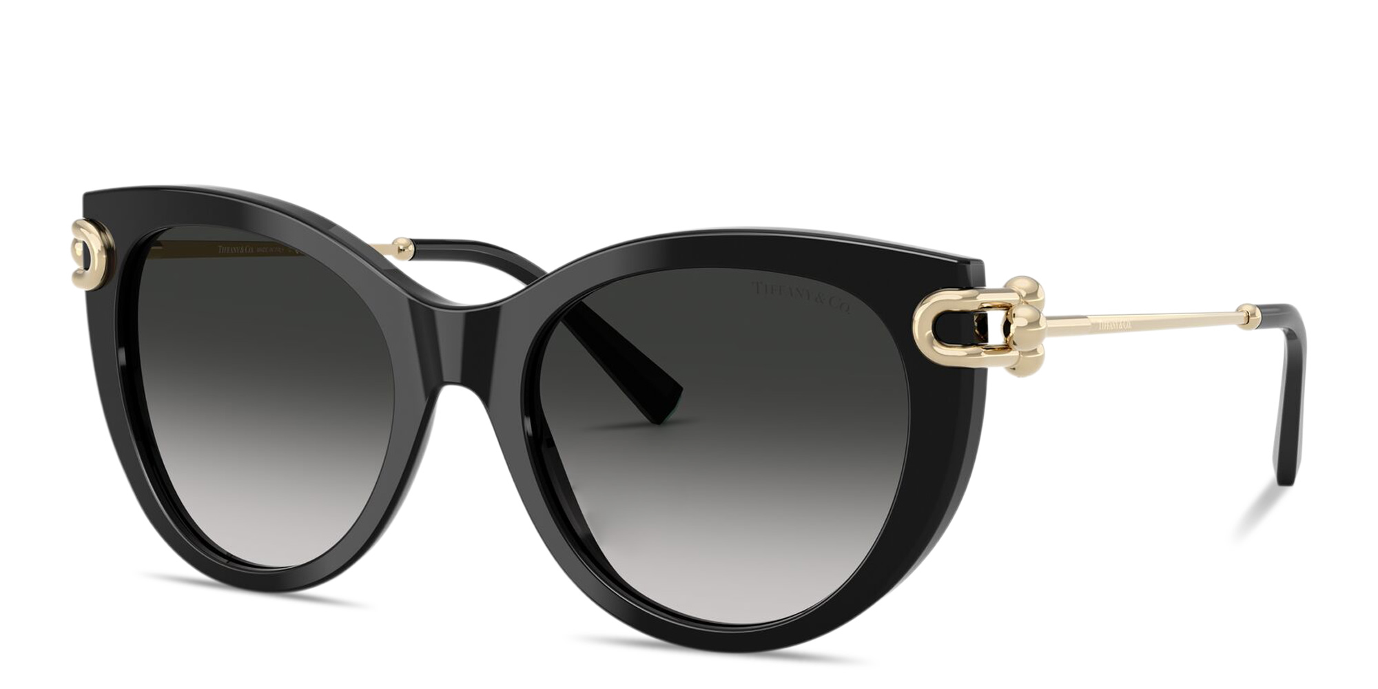 Shop TIFFANY Tiffany HardWear Cat-Eye Sunglasses in Black online.