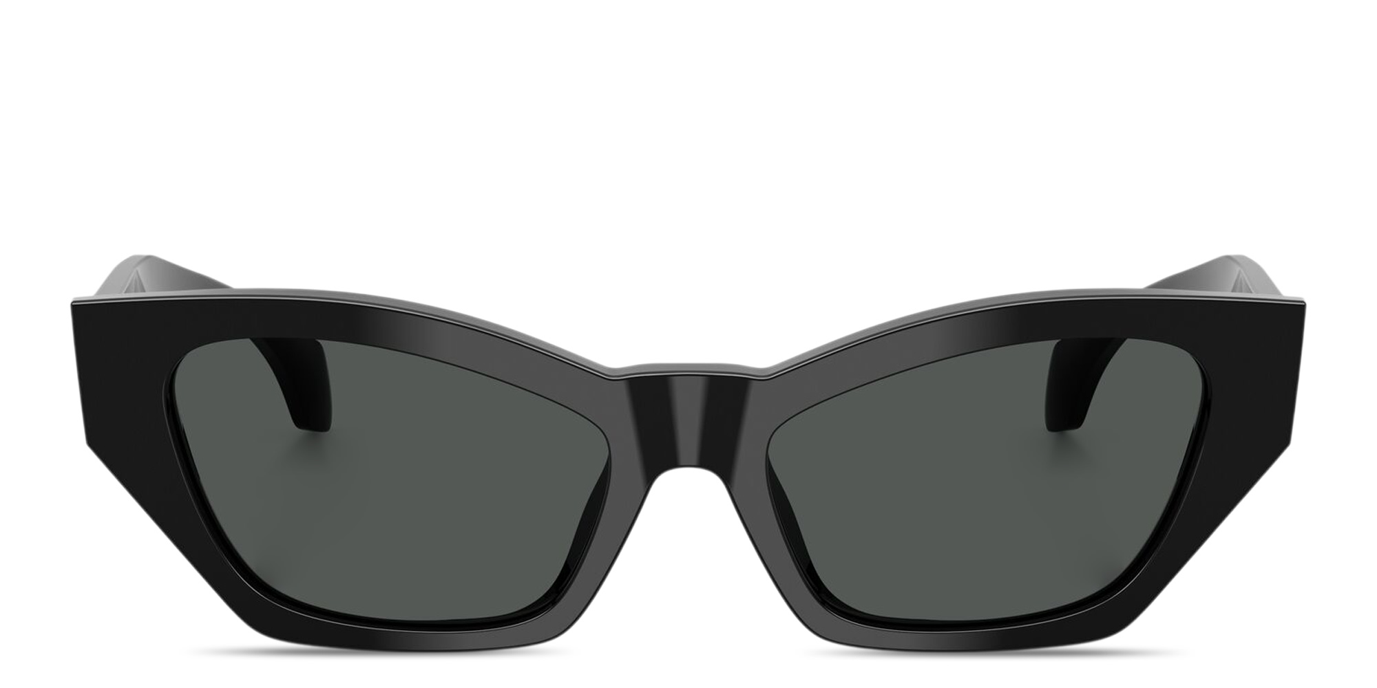 VERSACE Logo Signature Cat-Eye Sunglasses in Black – Product Photo 1