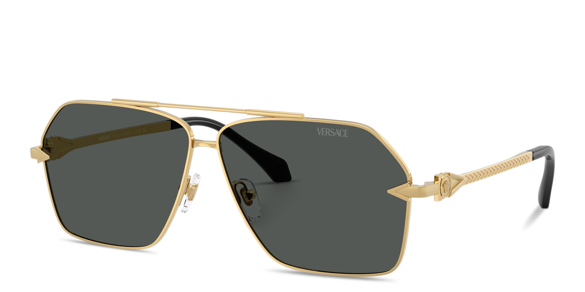 VERSACE Medusa Pilot Sunglasses in Gold – Product Photo 2