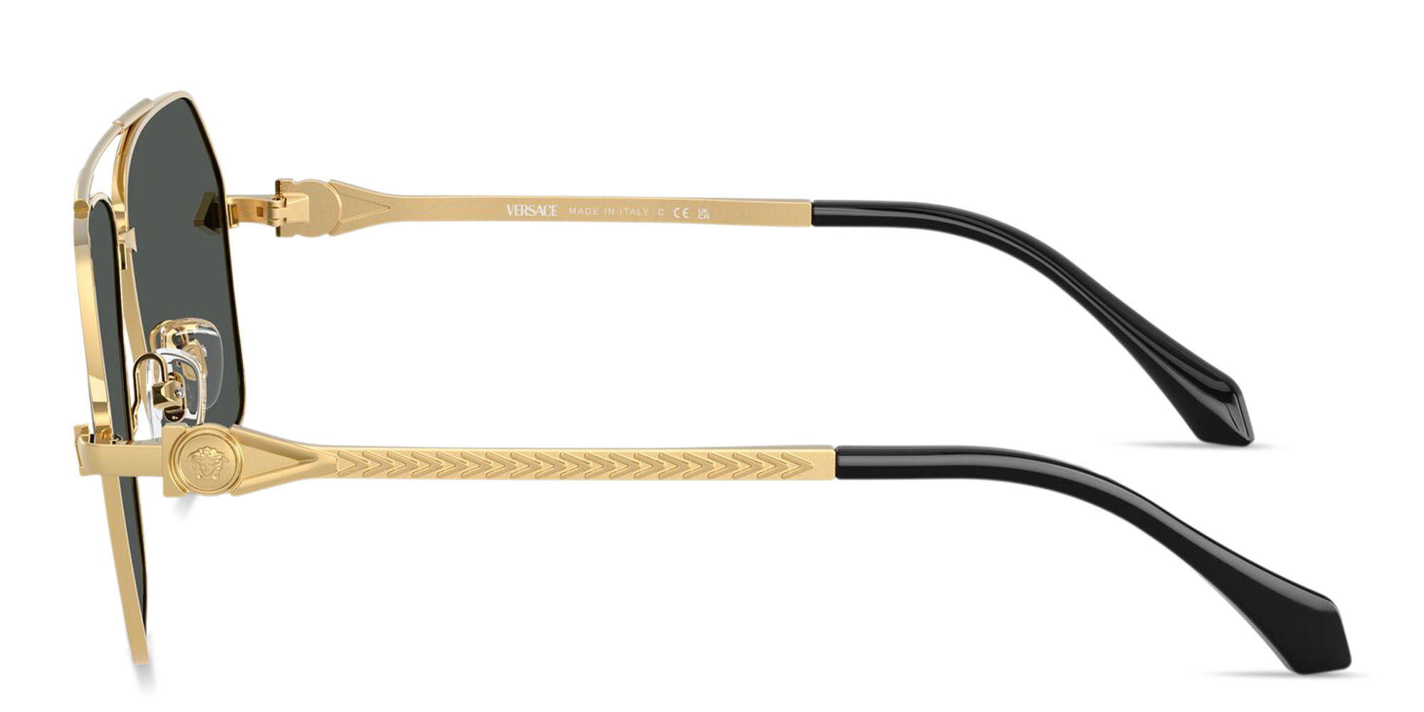VERSACE Medusa Pilot Sunglasses in Gold – Product Photo 3