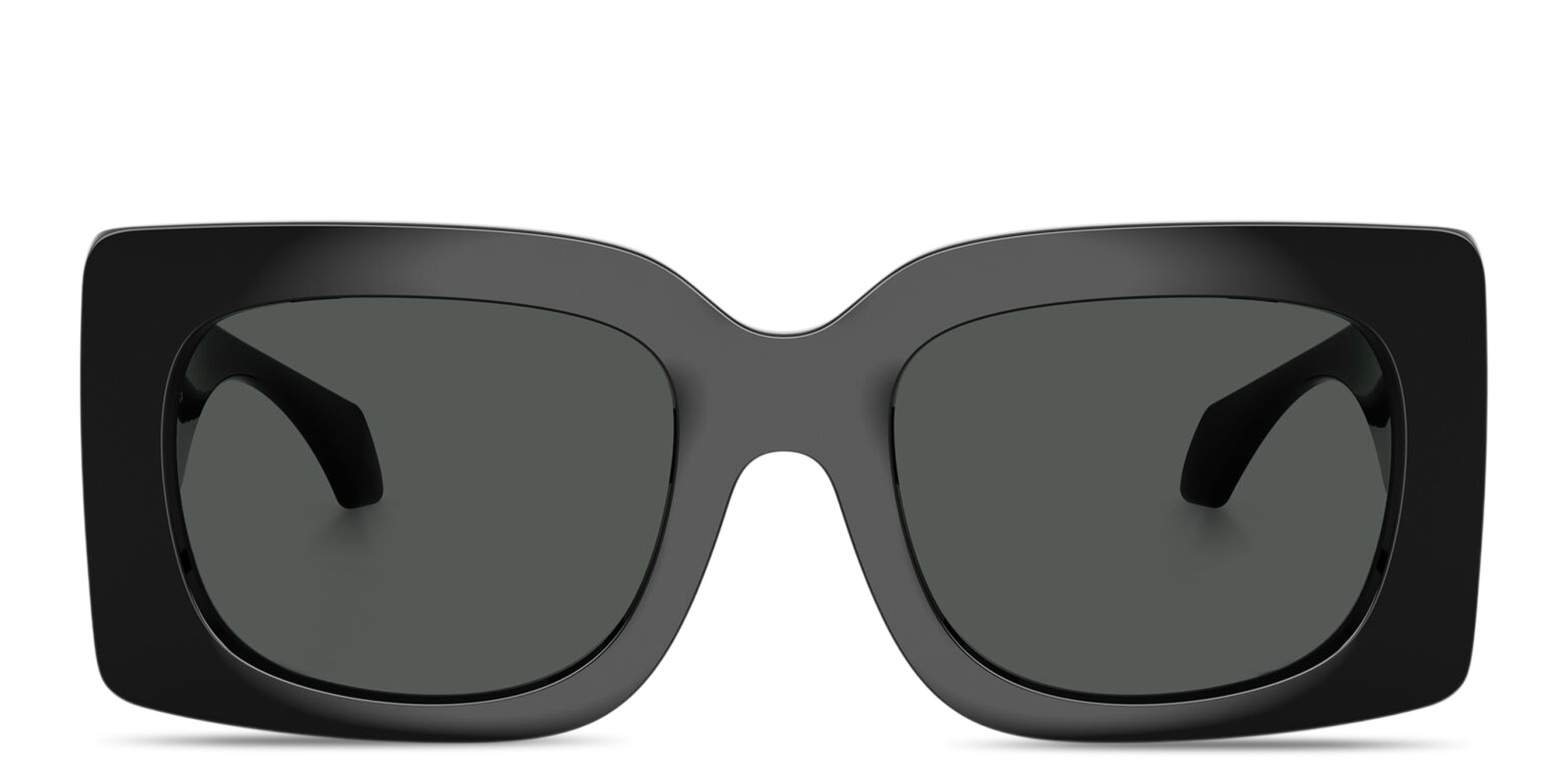 VERSACE Logo Signature Oversized Square Sunglasses in Black – Product Photo 1