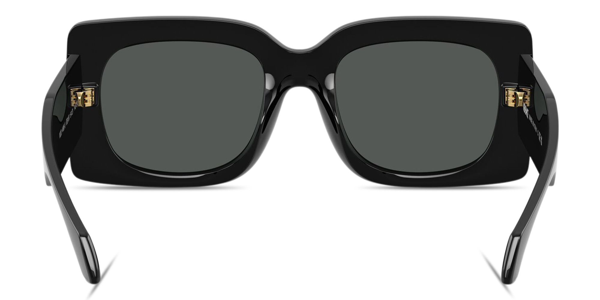 VERSACE Logo Signature Oversized Square Sunglasses in Black – Product Photo 4