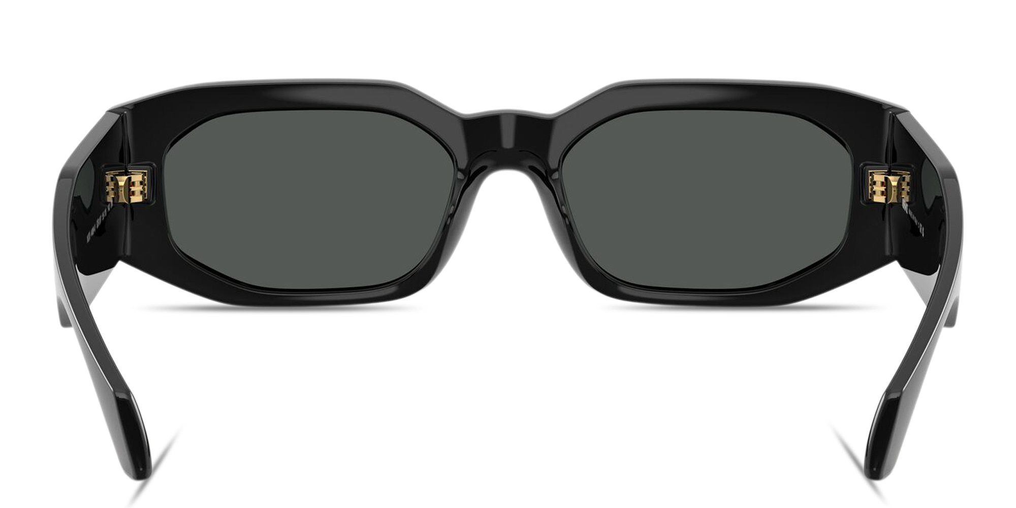 VERSACE Logo Signature Unisex Irregular Sunglasses in Black – Product Photo 4