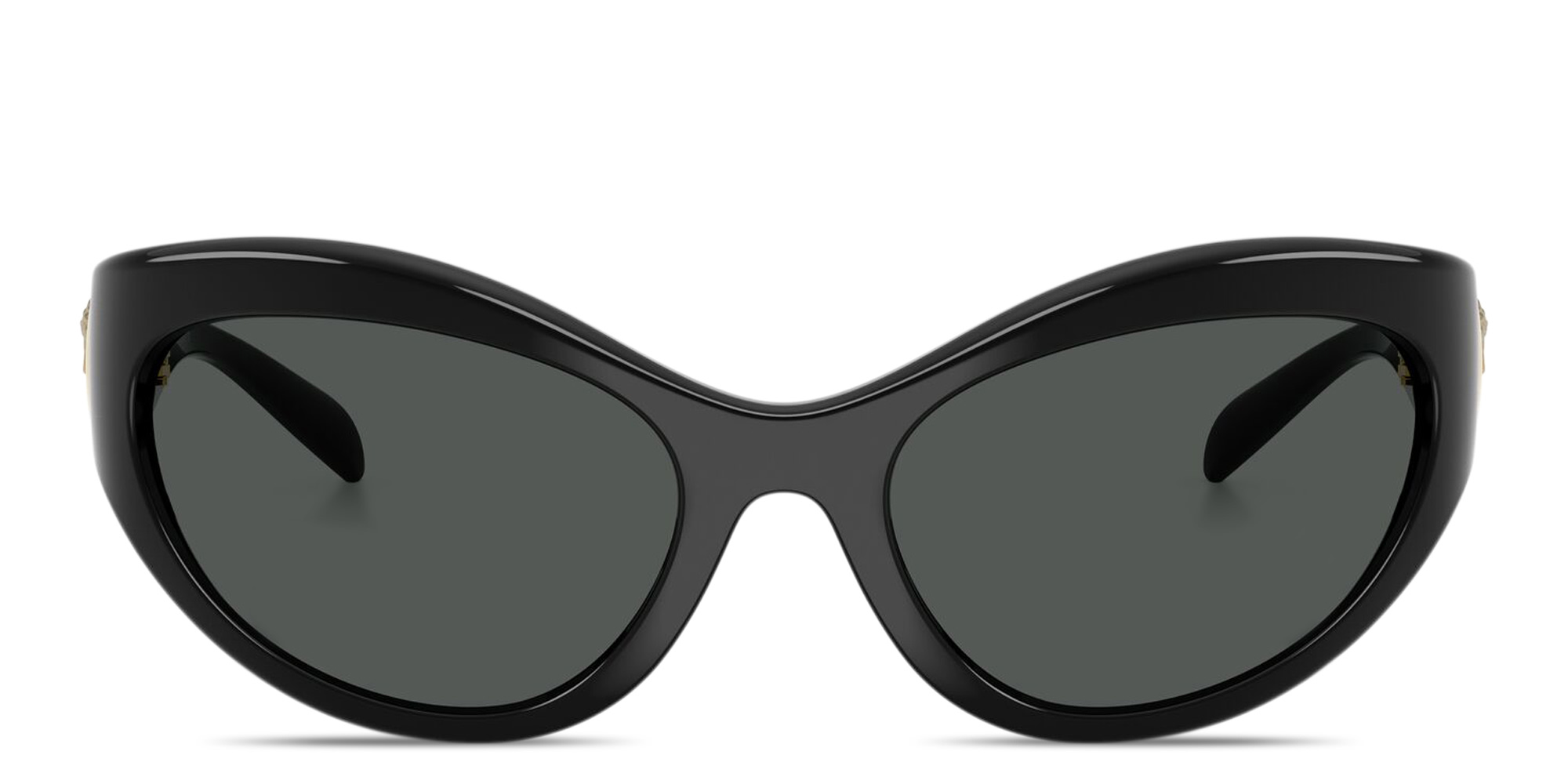 Shop VERSACE Medusa Cat-Eye Sunglasses in Black online.