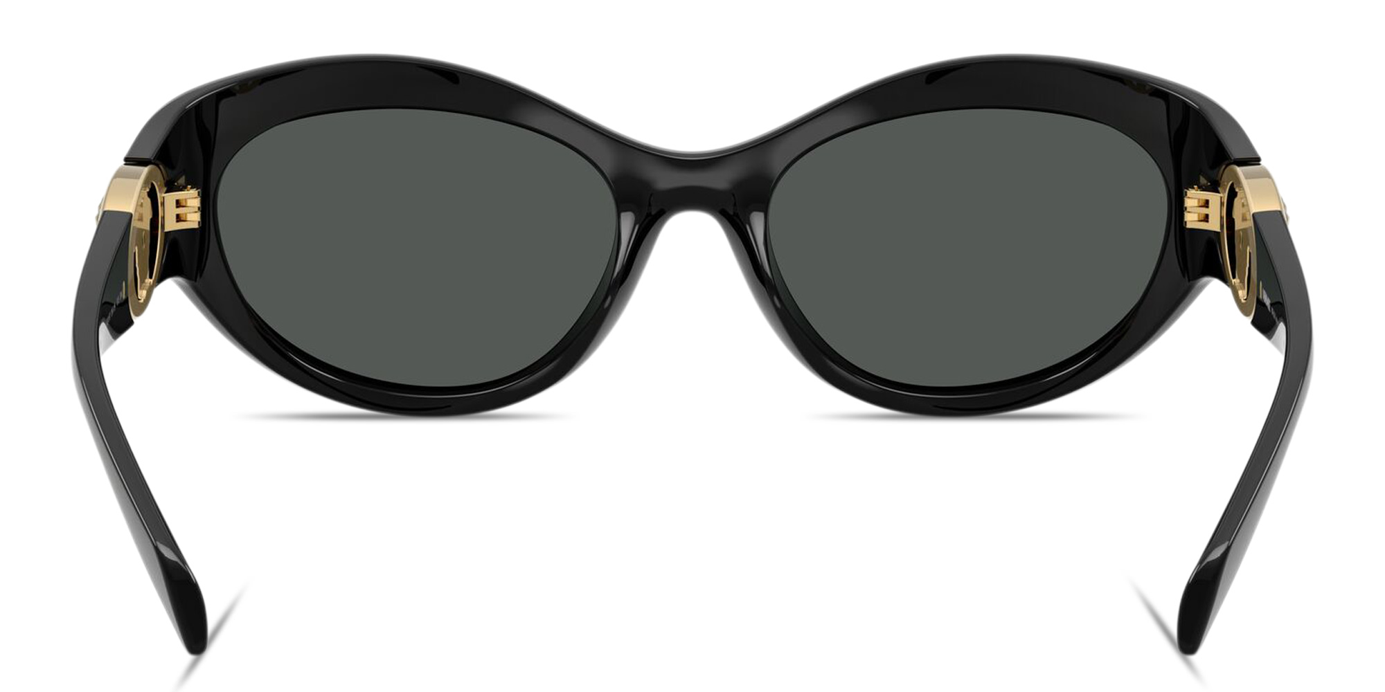 Shop VERSACE Medusa Cat-Eye Sunglasses in Black online.