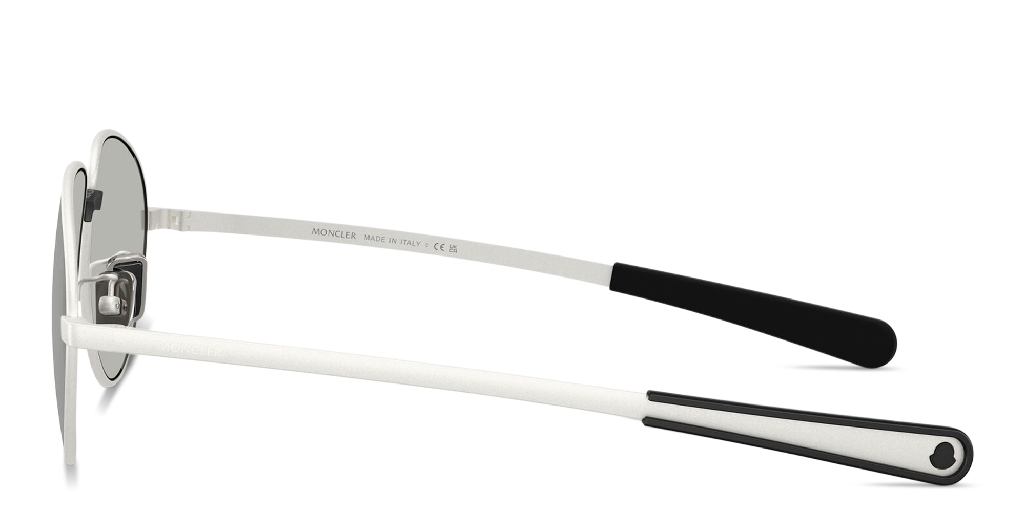 Shop Moncler Vizla Unisex Pilot Sunglasses in Matte Silver online.