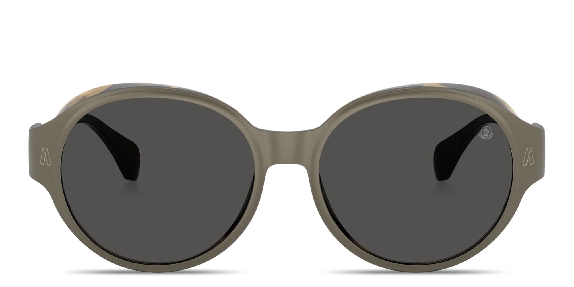 Shop Moncler Auros Unisex Round Sunglasses in Matte Anthracite online.