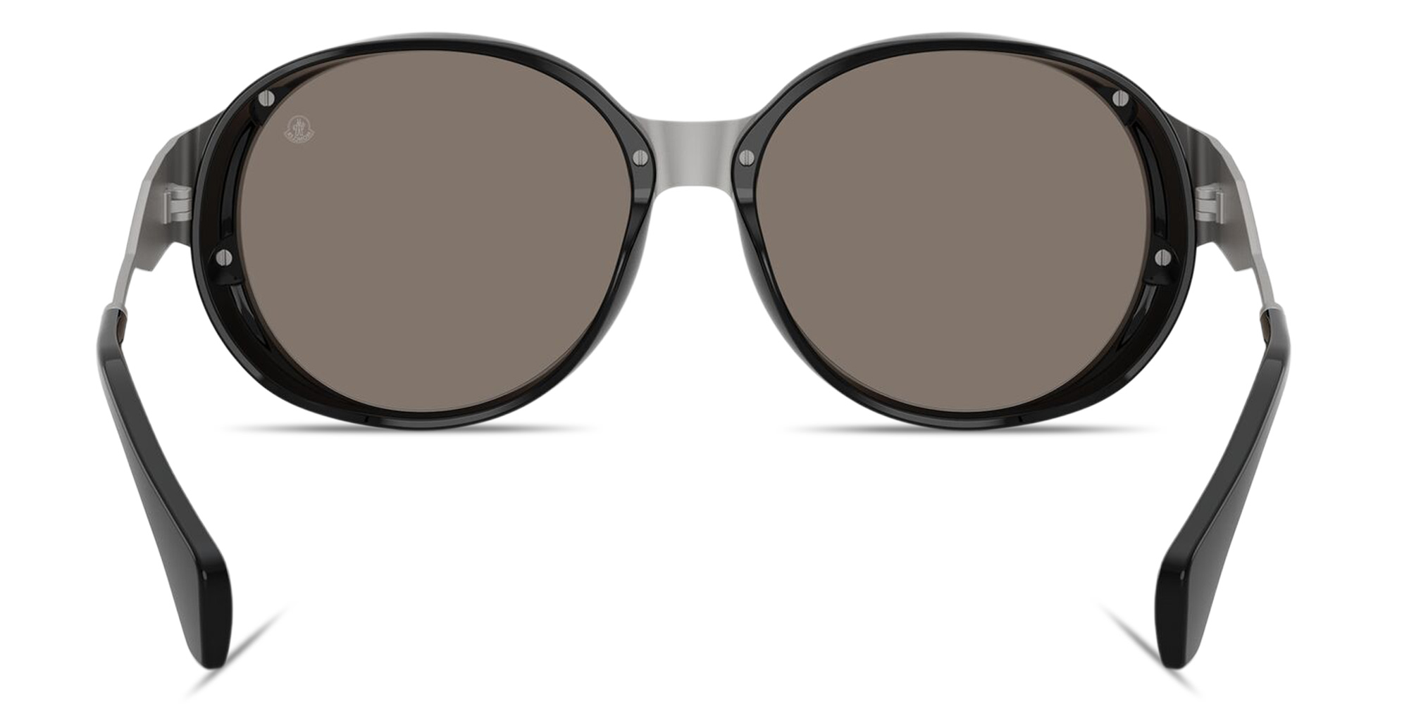 Shop Moncler Auros Unisex Round Sunglasses in Matte Silver online.