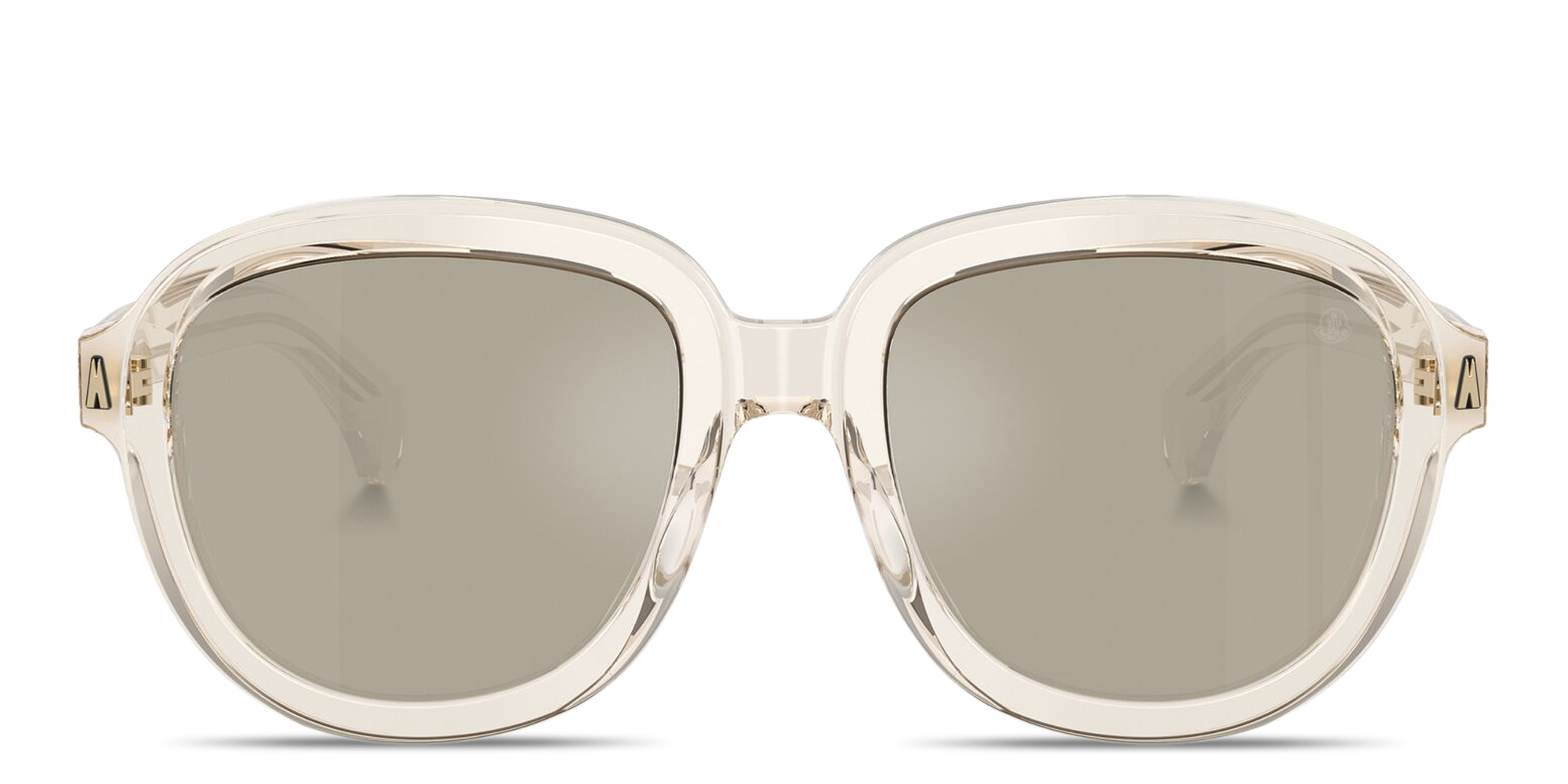 Shop Moncler Cirsee Unisex Pilot Sunglasses in Transparent Shiny Butter online.
