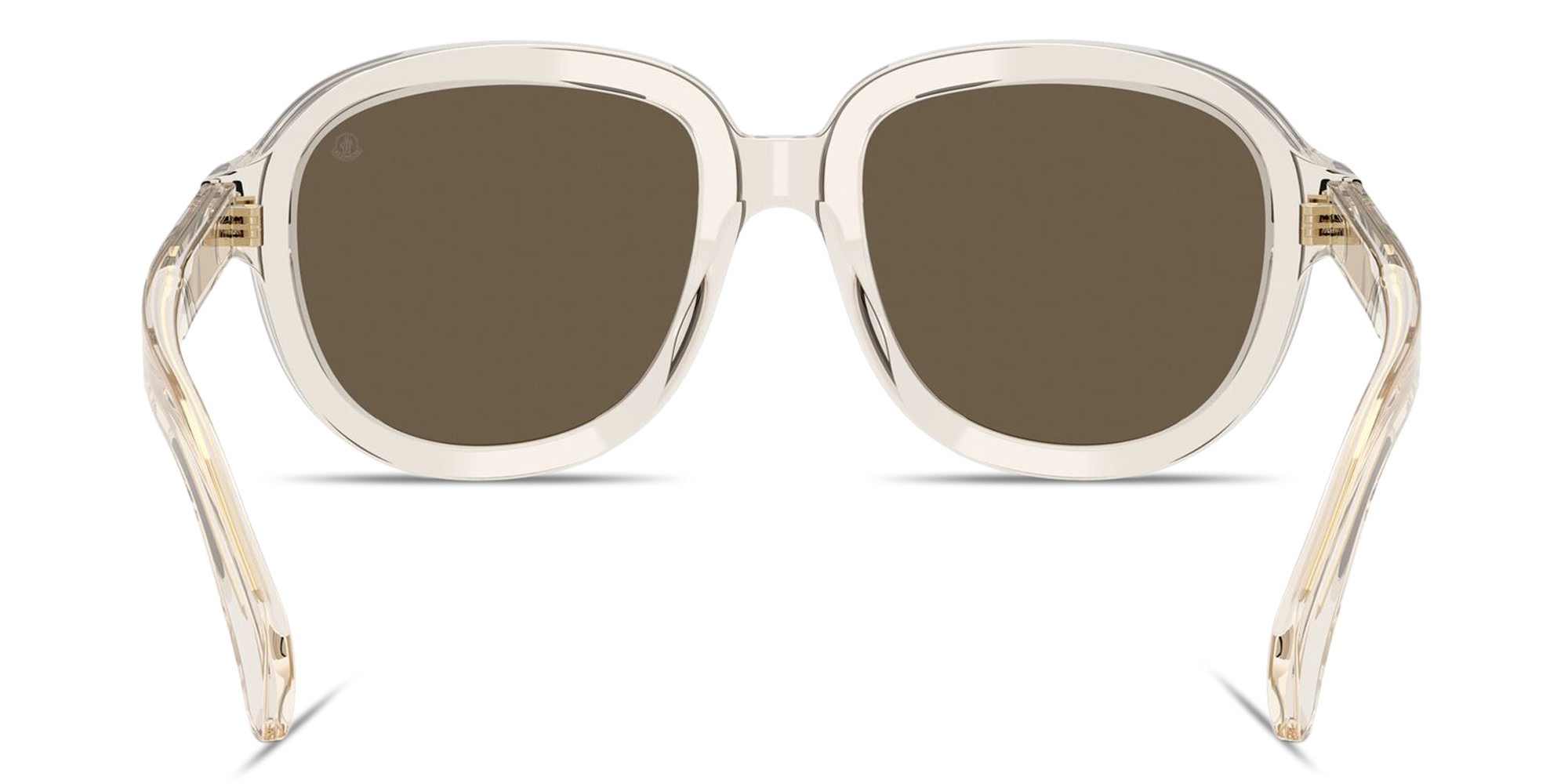 Shop Moncler Cirsee Unisex Pilot Sunglasses in Transparent Shiny Butter online.