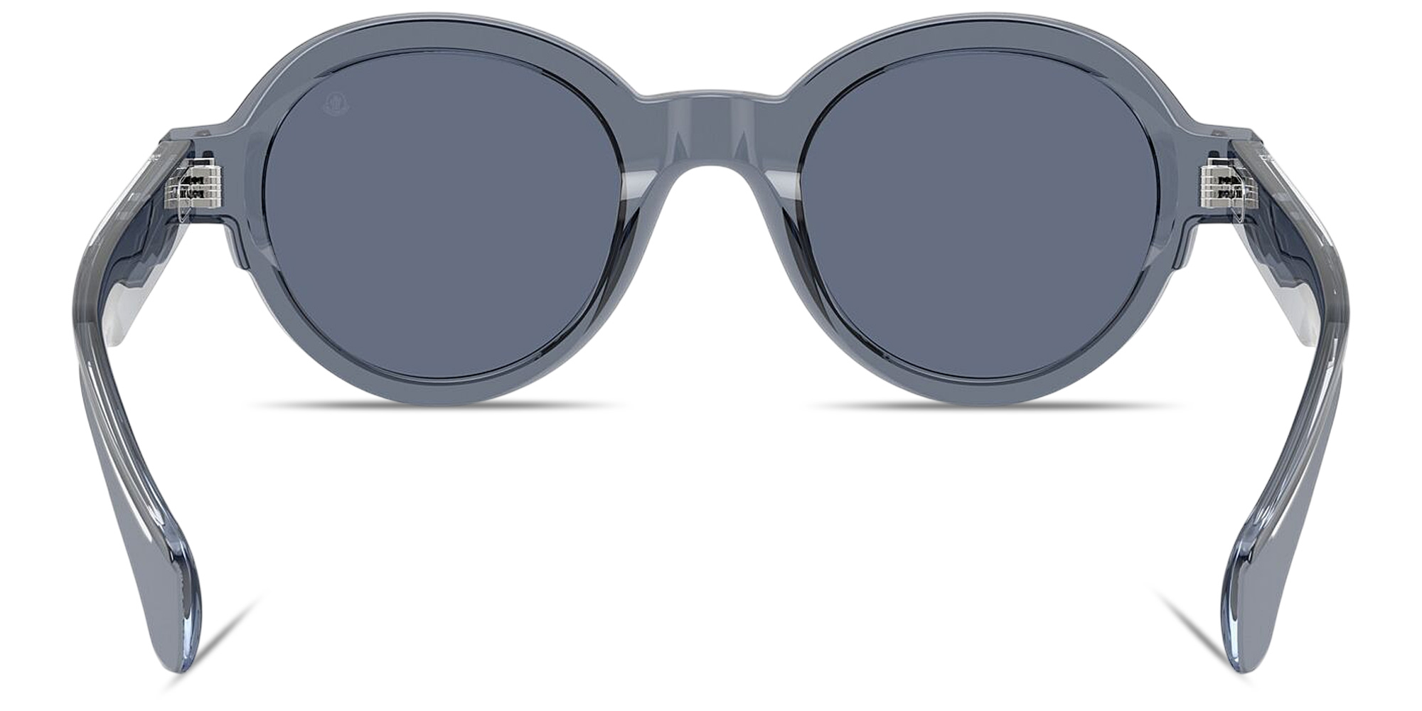 Shop Moncler Rondosa Unisex Round Sunglasses in Transparent Blue online.