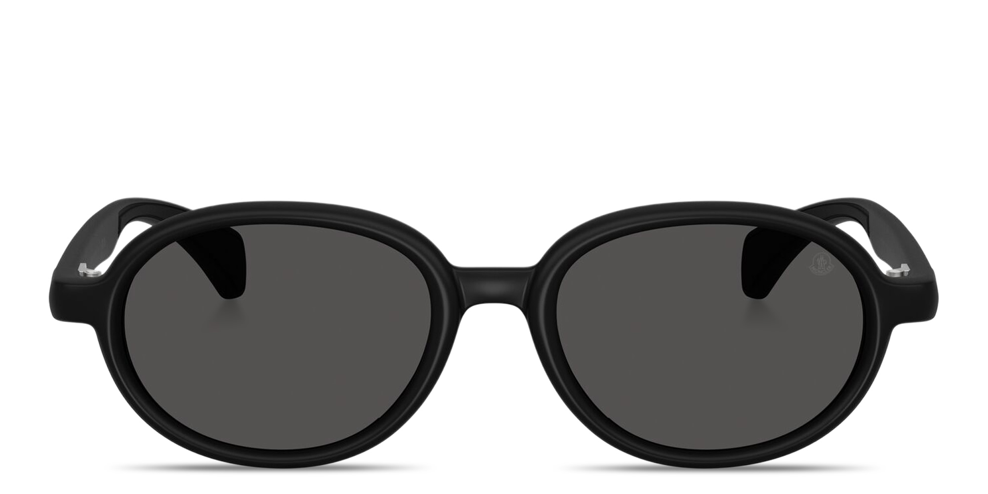 Shop Moncler Caprice Unisex Oval Sunglasses in Black online.