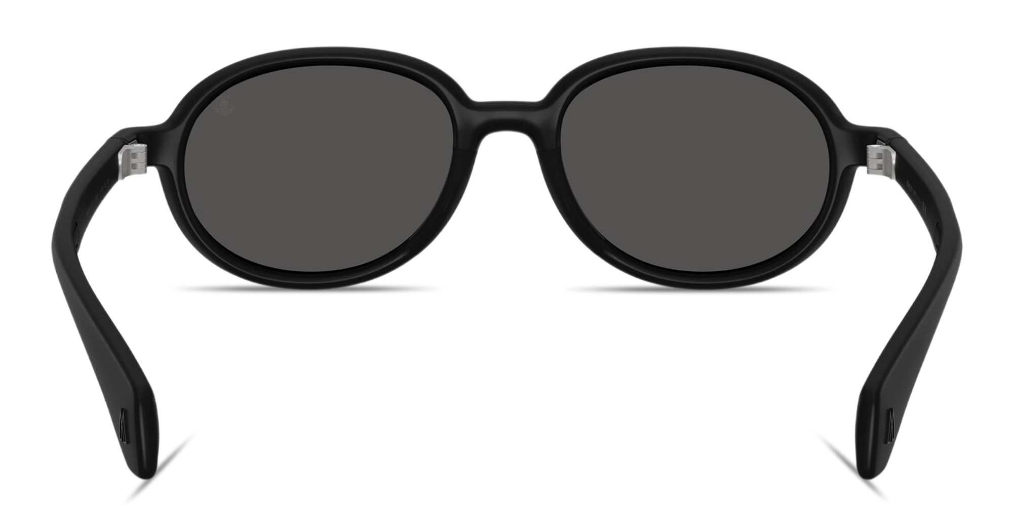 Shop Moncler Caprice Unisex Oval Sunglasses in Black online.