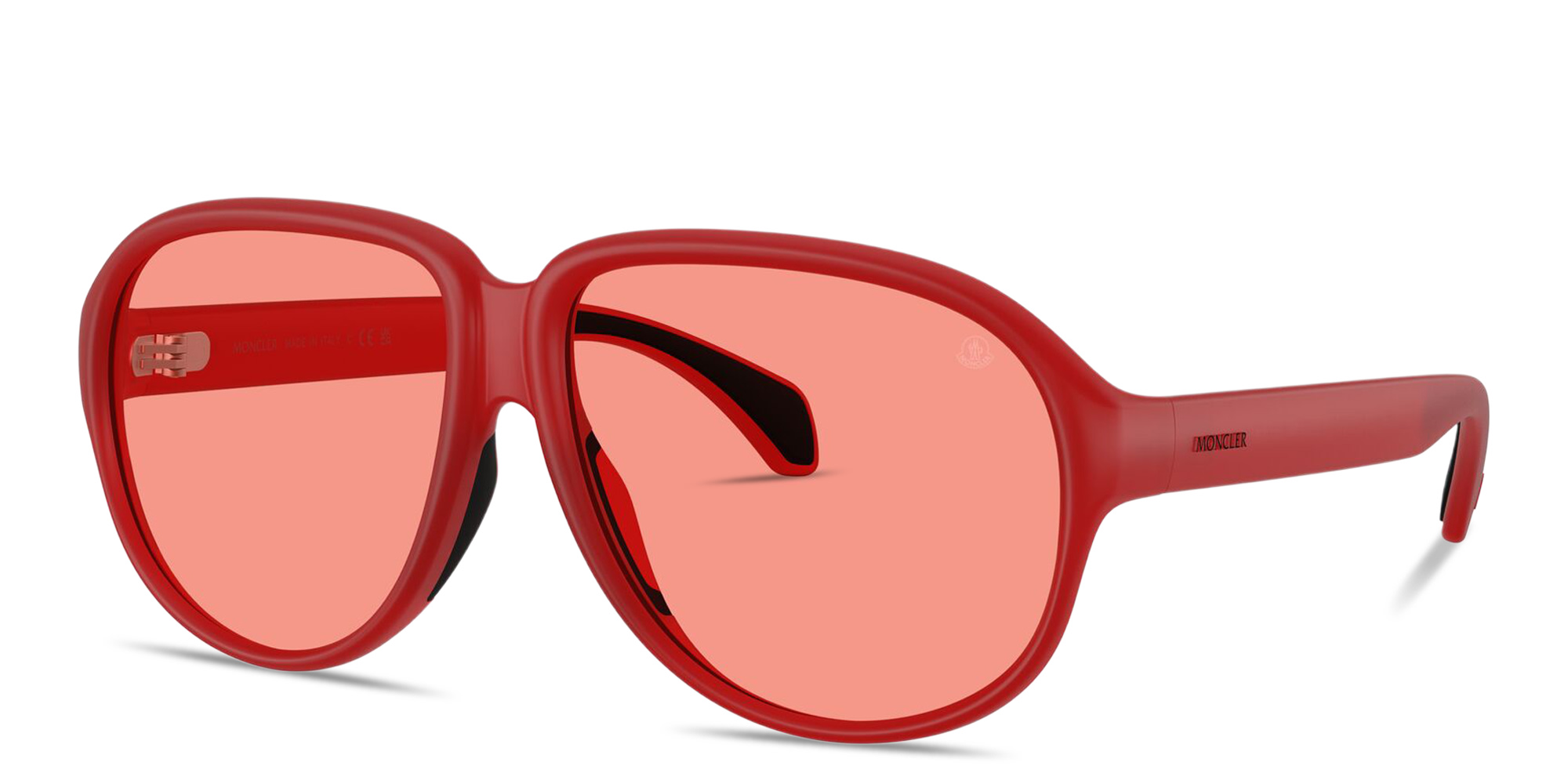 Shop Moncler Halcyonne Unisex Pilot Sunglasses in Milky Red online.