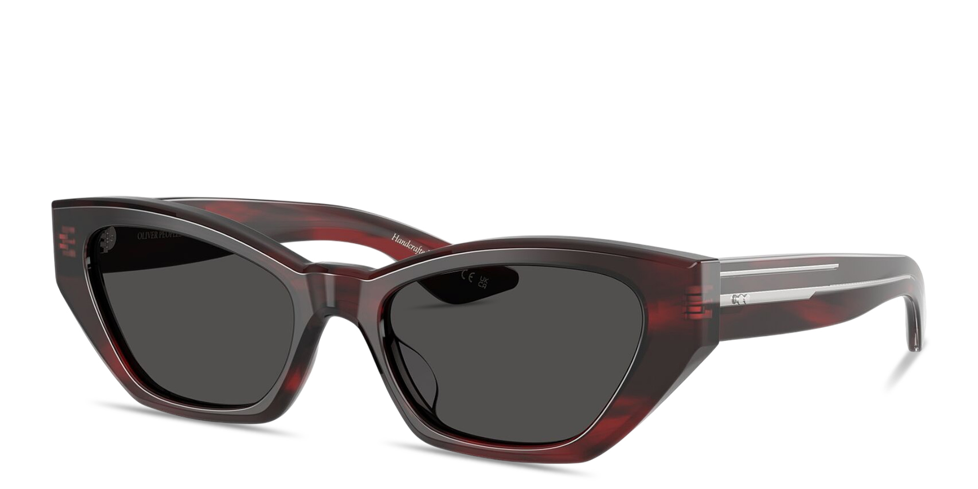 Shop OLIVER PEOPLES Khaite Cat-Eye Sunglasses in Bordeaux online.