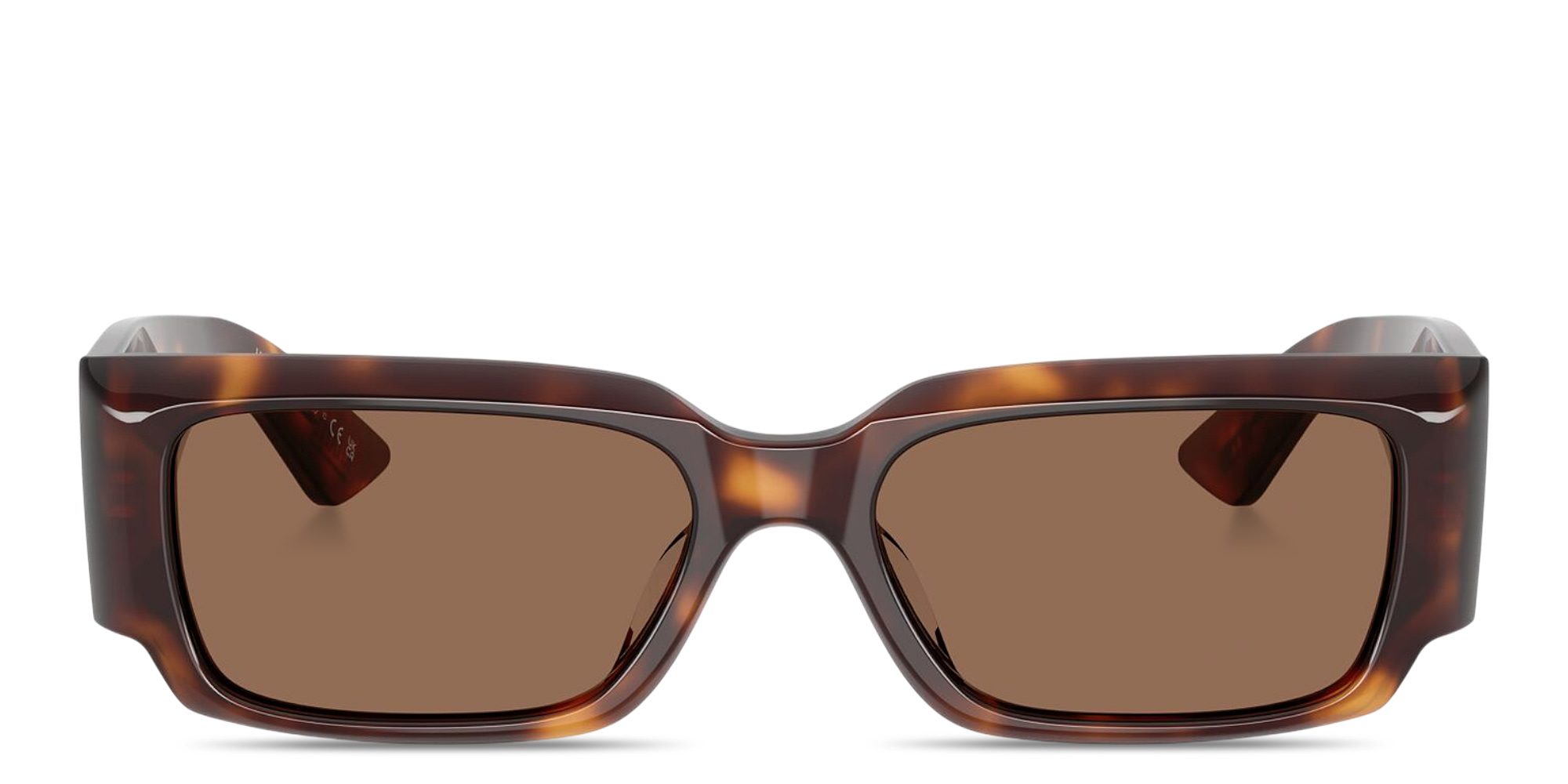 Shop OLIVER PEOPLES Khaite Rectangle Sunglasses in Dark mahogany online.