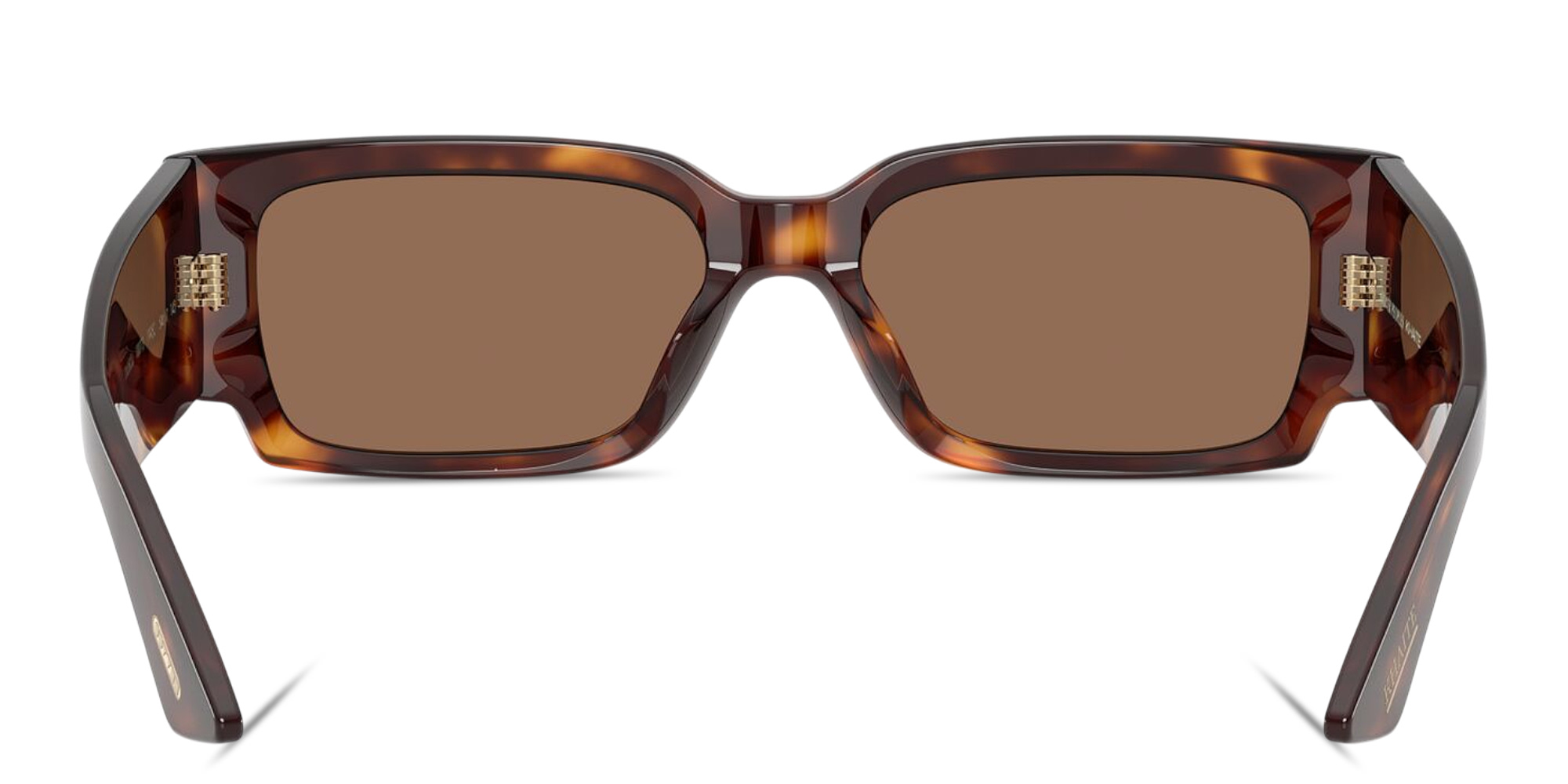 Shop OLIVER PEOPLES Khaite Rectangle Sunglasses in Dark mahogany online.