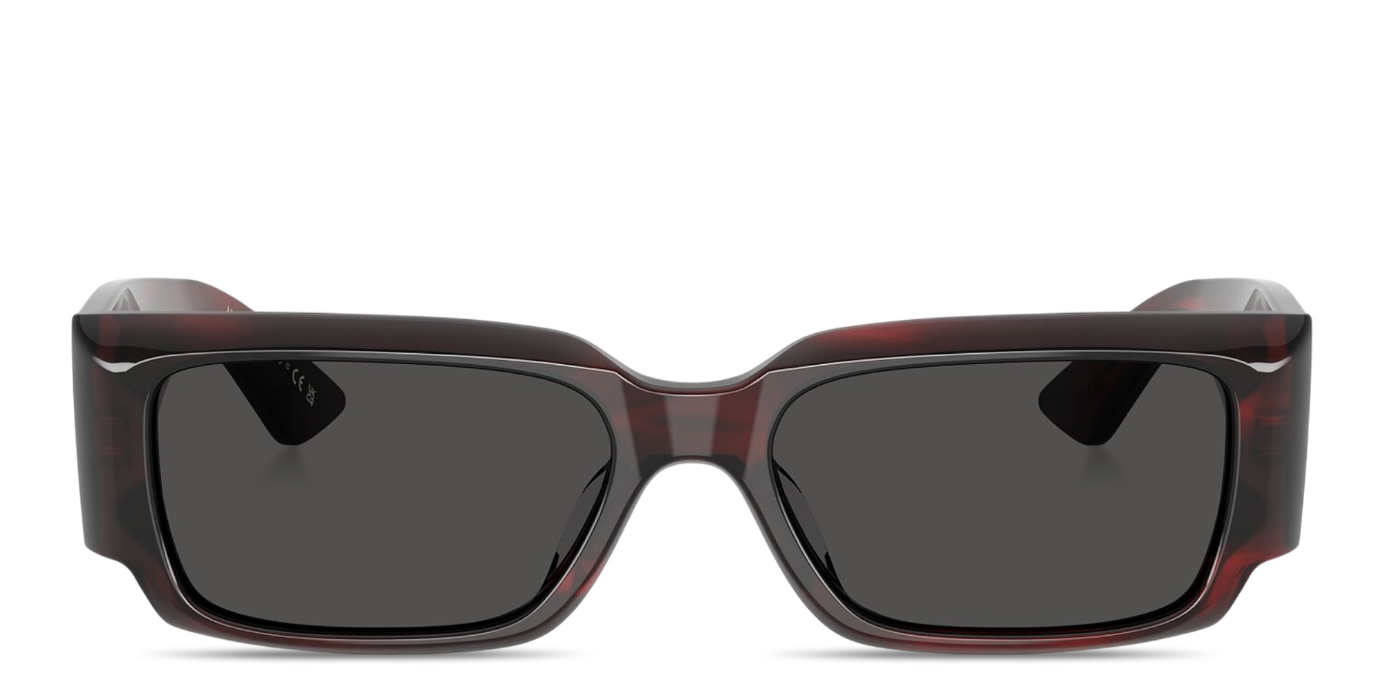 Shop OLIVER PEOPLES Khaite Rectangle Sunglasses in Bordeaux online.
