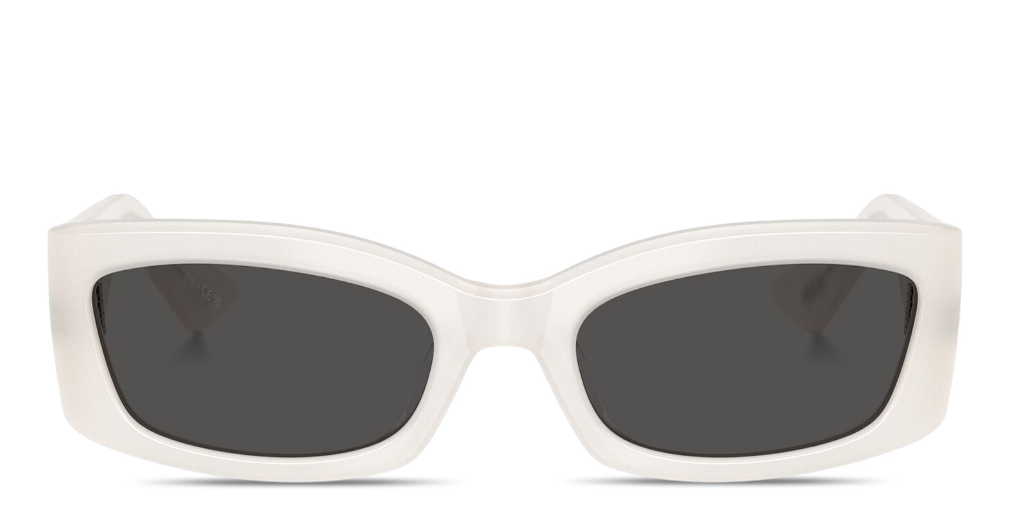 Shop OLIVER PEOPLES Khaite Rectangle Sunglasses in Ecru online.