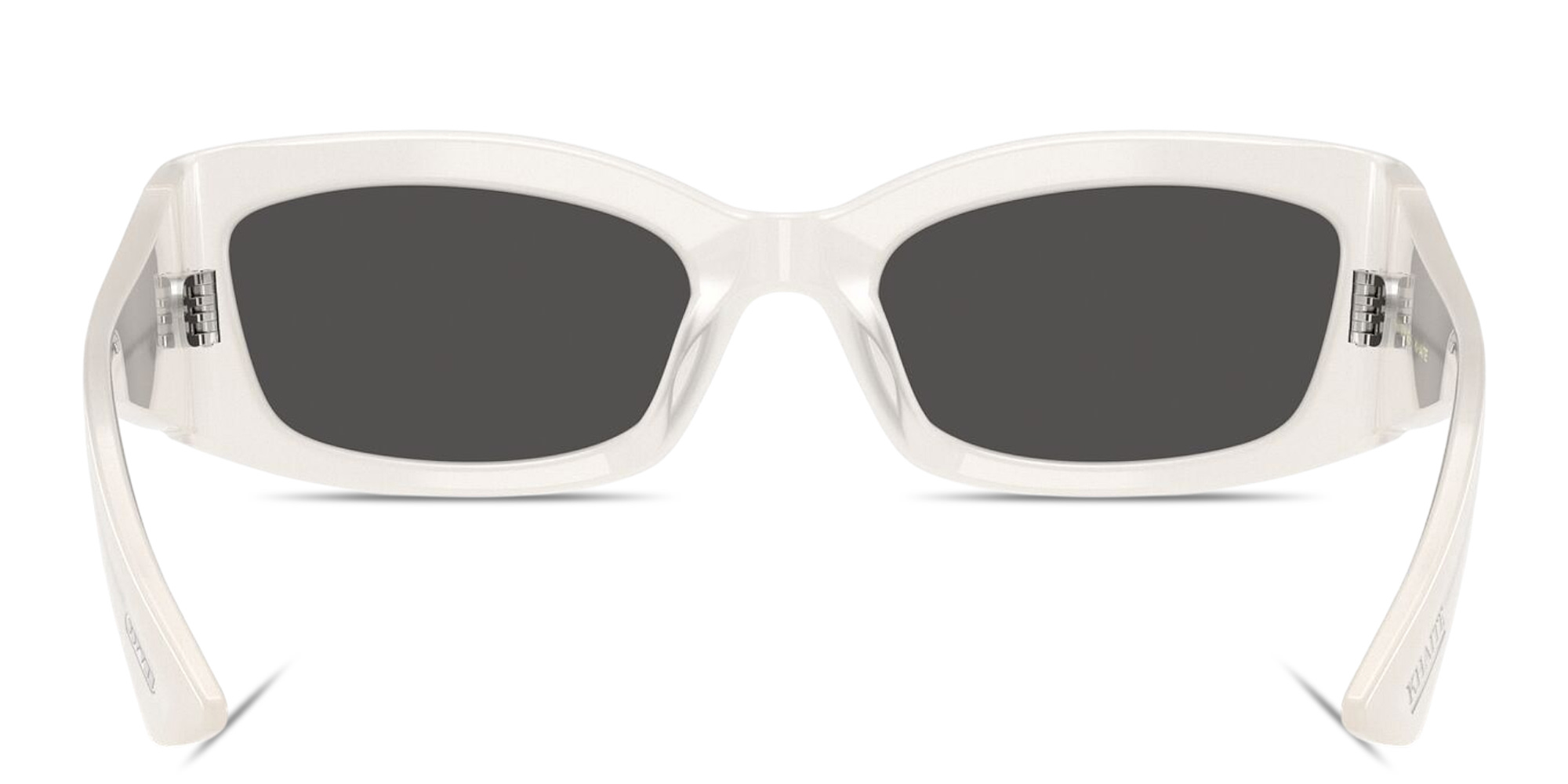 Shop OLIVER PEOPLES Khaite Rectangle Sunglasses in Ecru online.