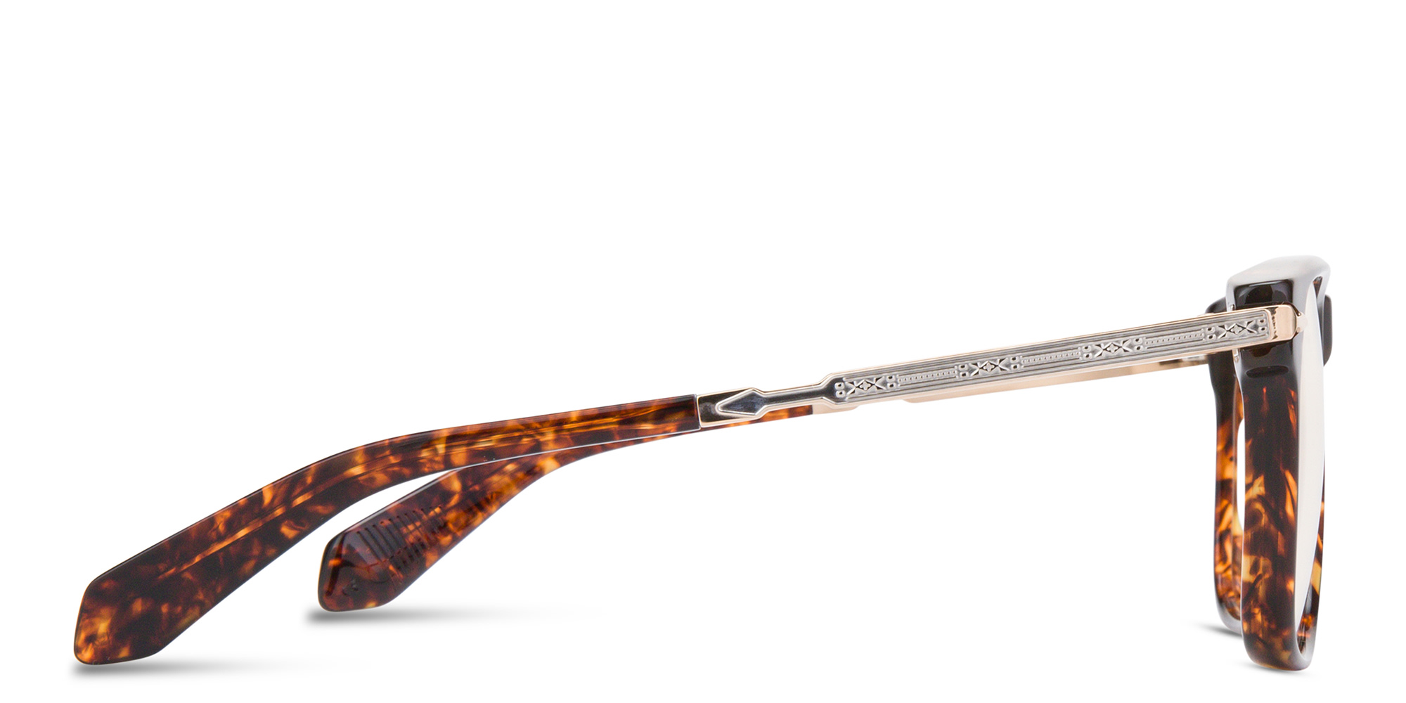 JACQUES MARIE MAGE Kirkland Unisex Wide Square Eyeglasses in Tortoise – Product Photo 3