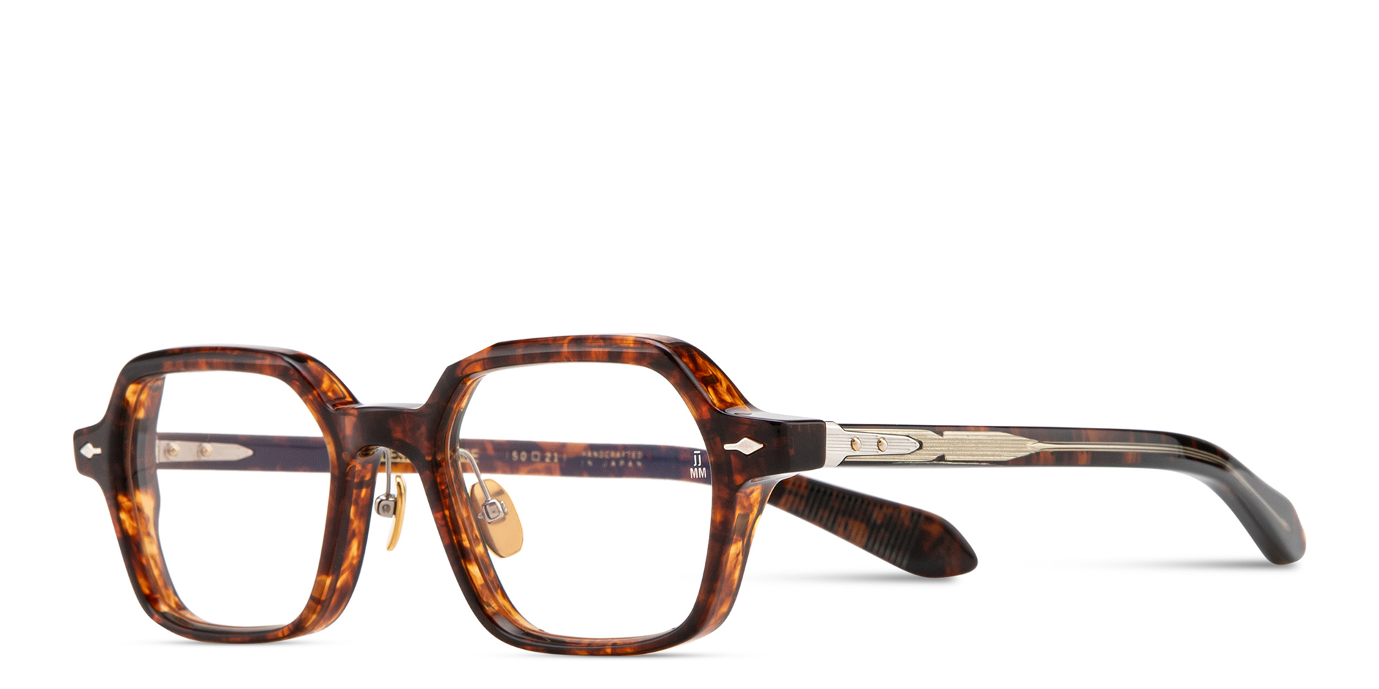 Shop JACQUES MARIE MAGE Holden Unisex Square Eyeglasses in Polished Havana online.