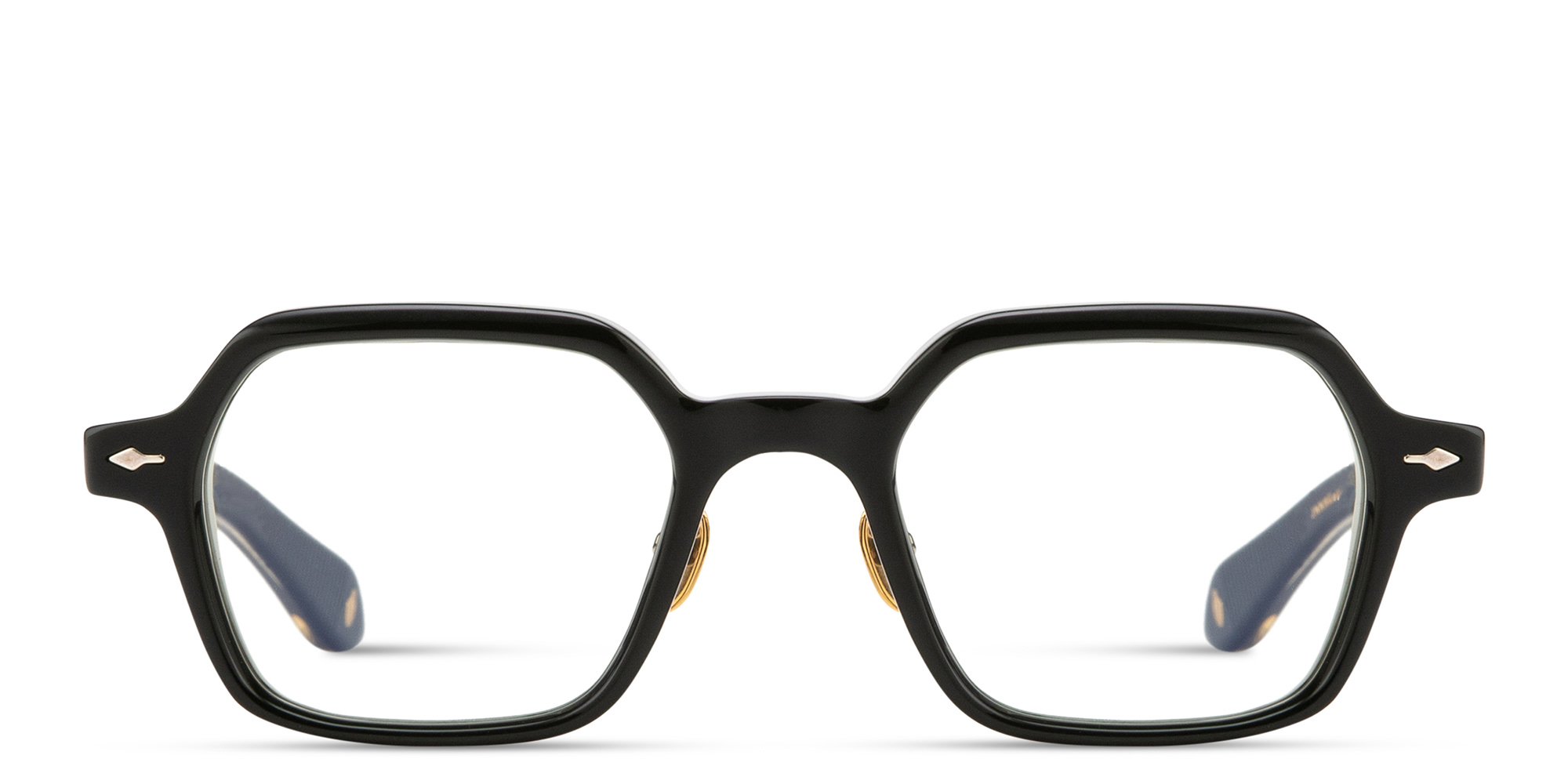 Shop JACQUES MARIE MAGE Holden Unisex Square Eyeglasses in Black online.