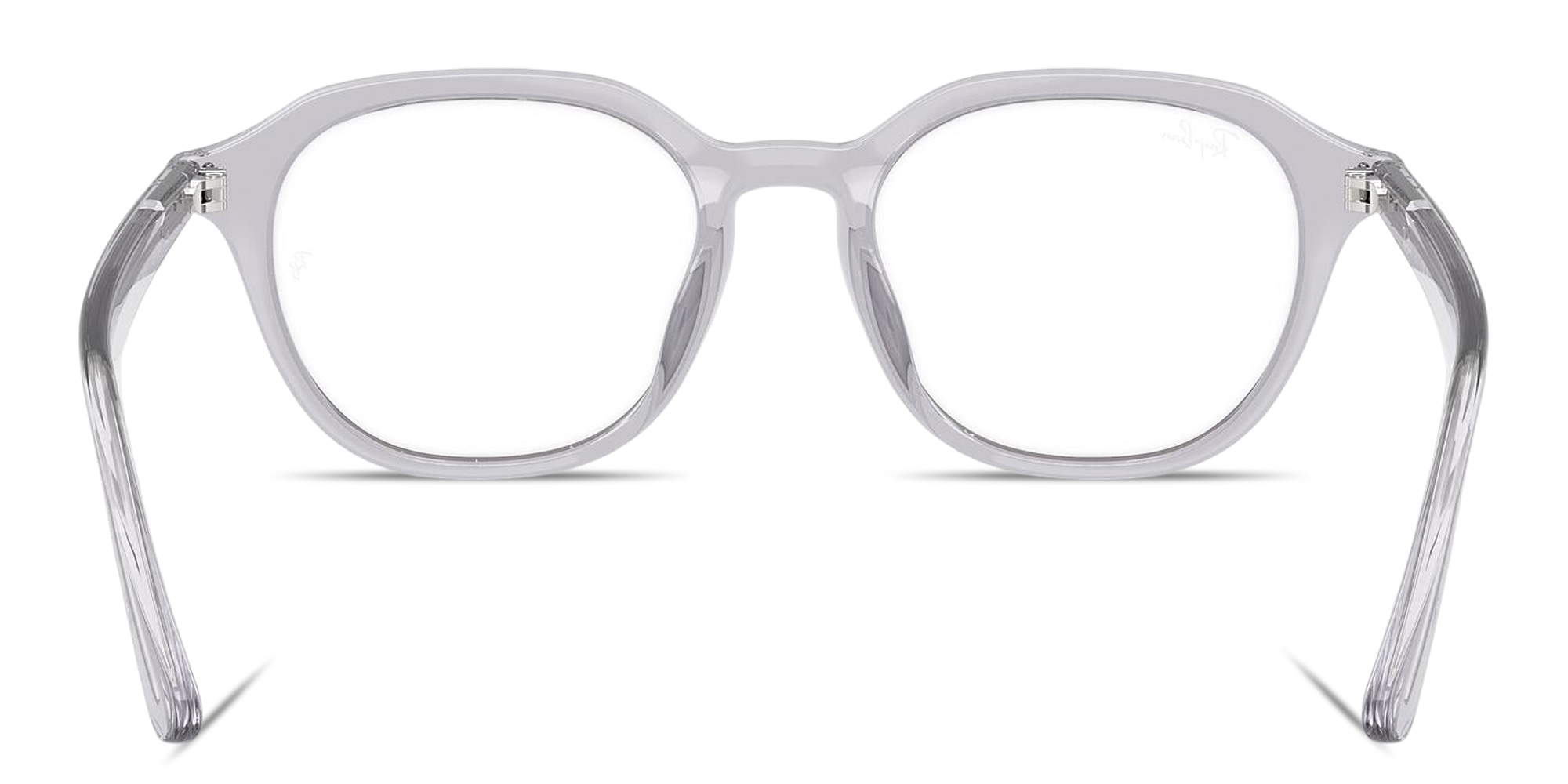Shop Ray-Ban Optics Square Eyeglasses in Transparent Light Grey online.