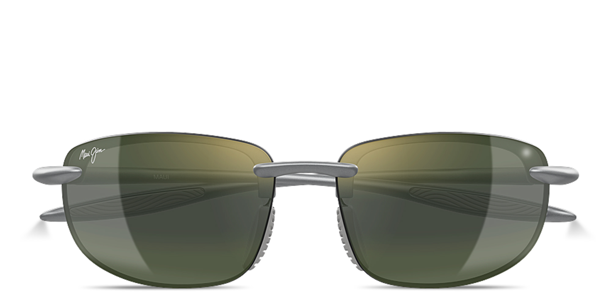 Shop Maui Jim Ho’okipa Ultra Unisex Rimless Rectangle Sunglasses in Matte Grey online.