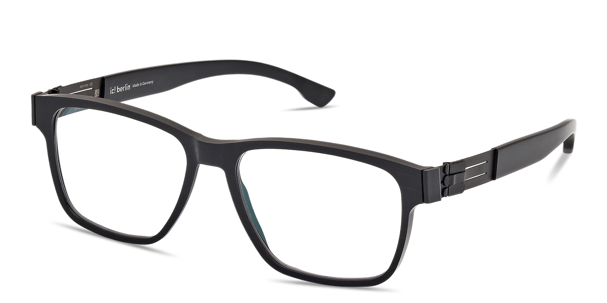 Shop ic! berlin Meta Wide Square Eyeglasses in Matte Black online.