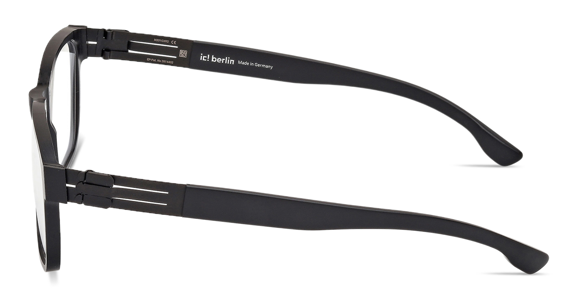 Shop ic! berlin Meta Wide Square Eyeglasses in Matte Black online.