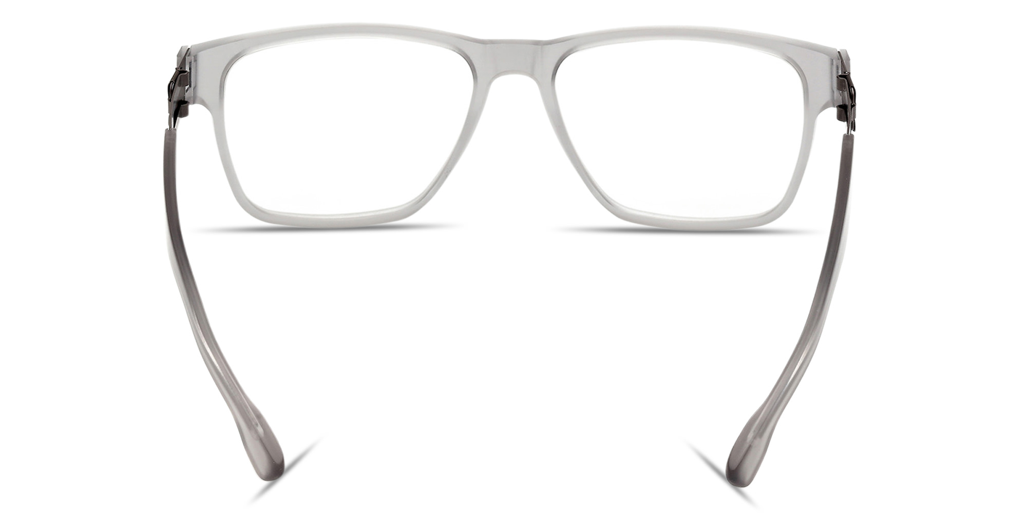 Shop ic! berlin Meta Wide Square Eyeglasses in Transparent Grey online.