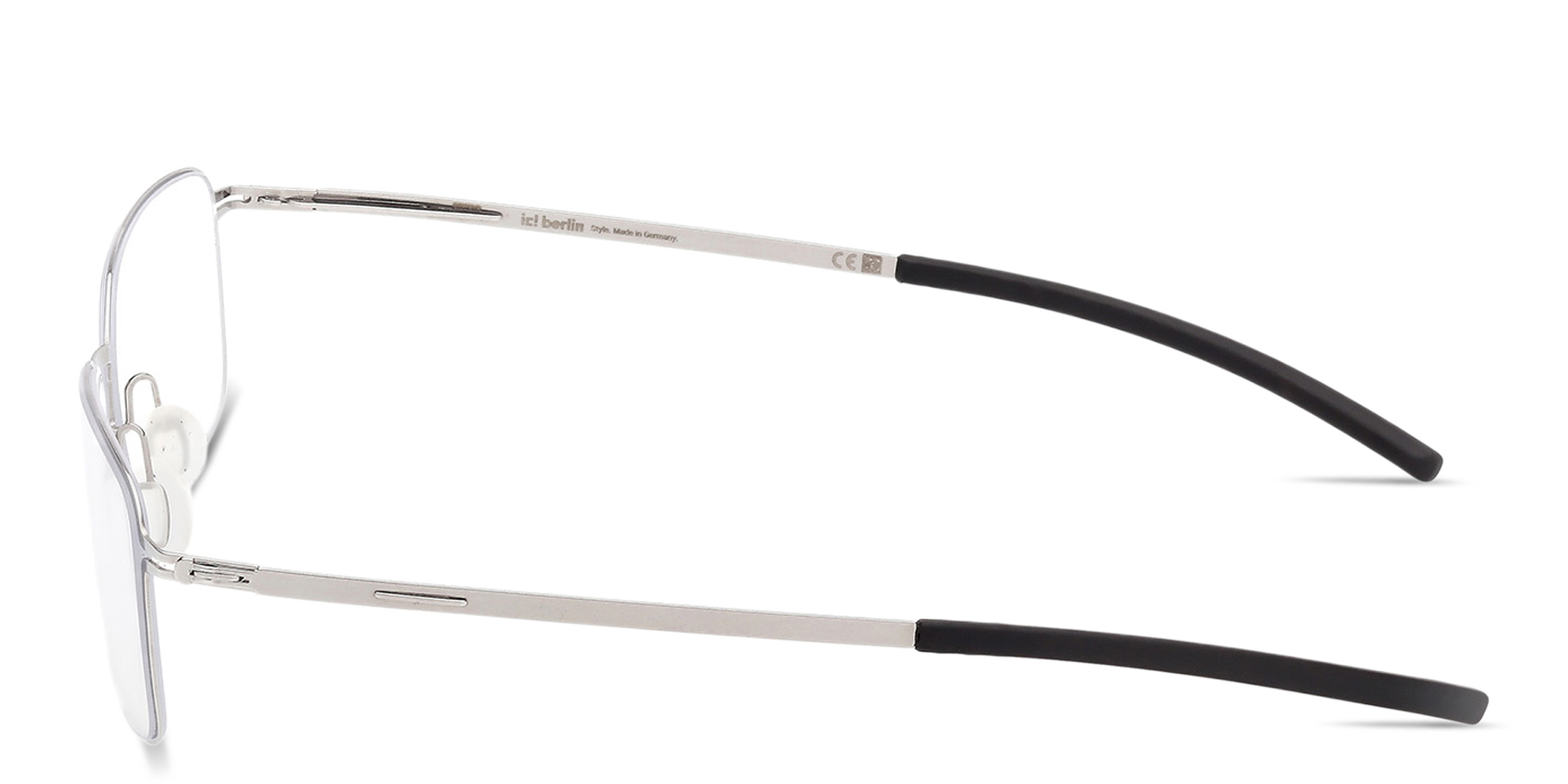 Shop ic! berlin Kouji Unisex Rectangle Eyeglasses in Matte Light Grey online.