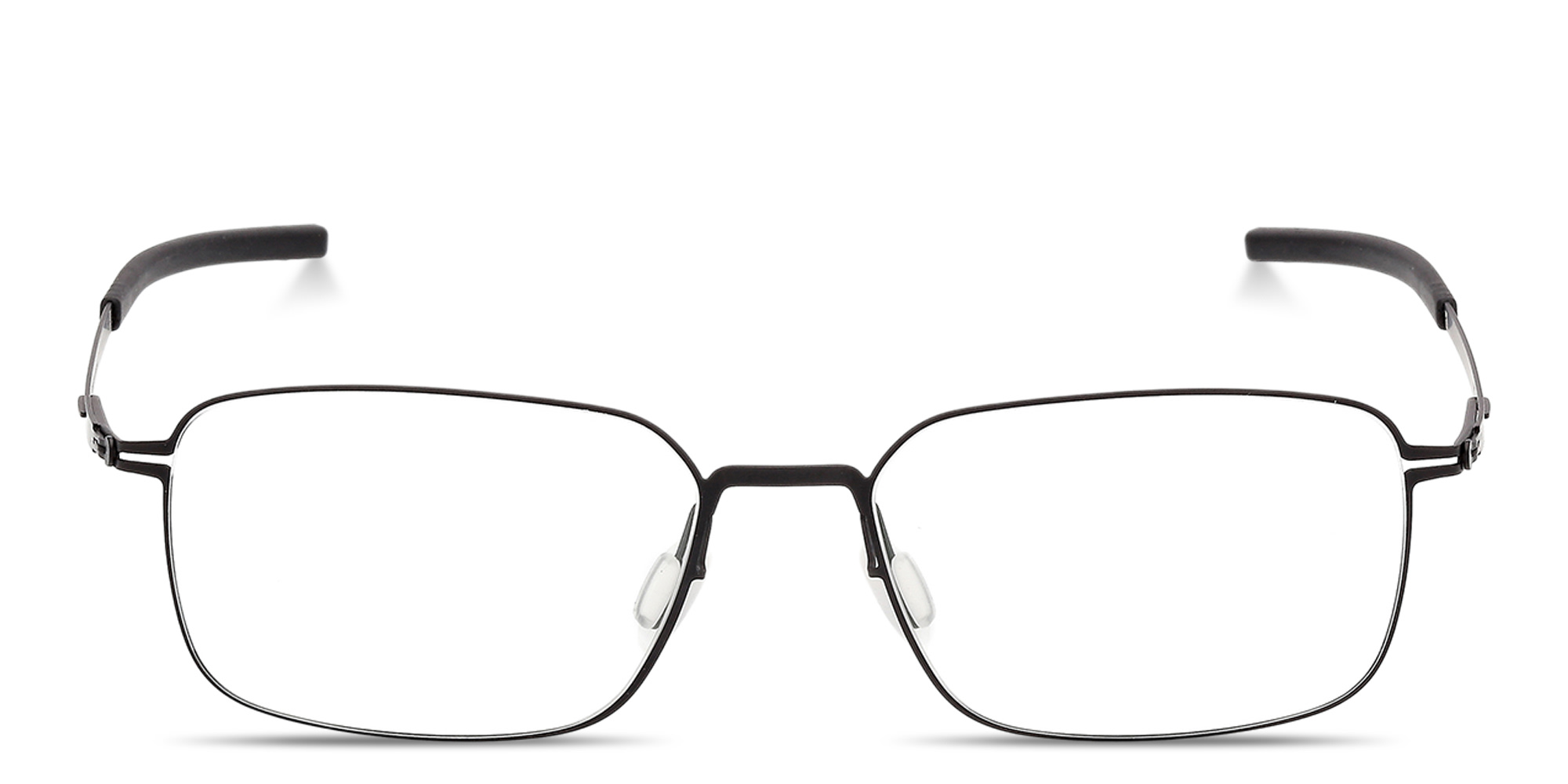 Shop ic! berlin Kouji Unisex Rectangle Eyeglasses in Black online.