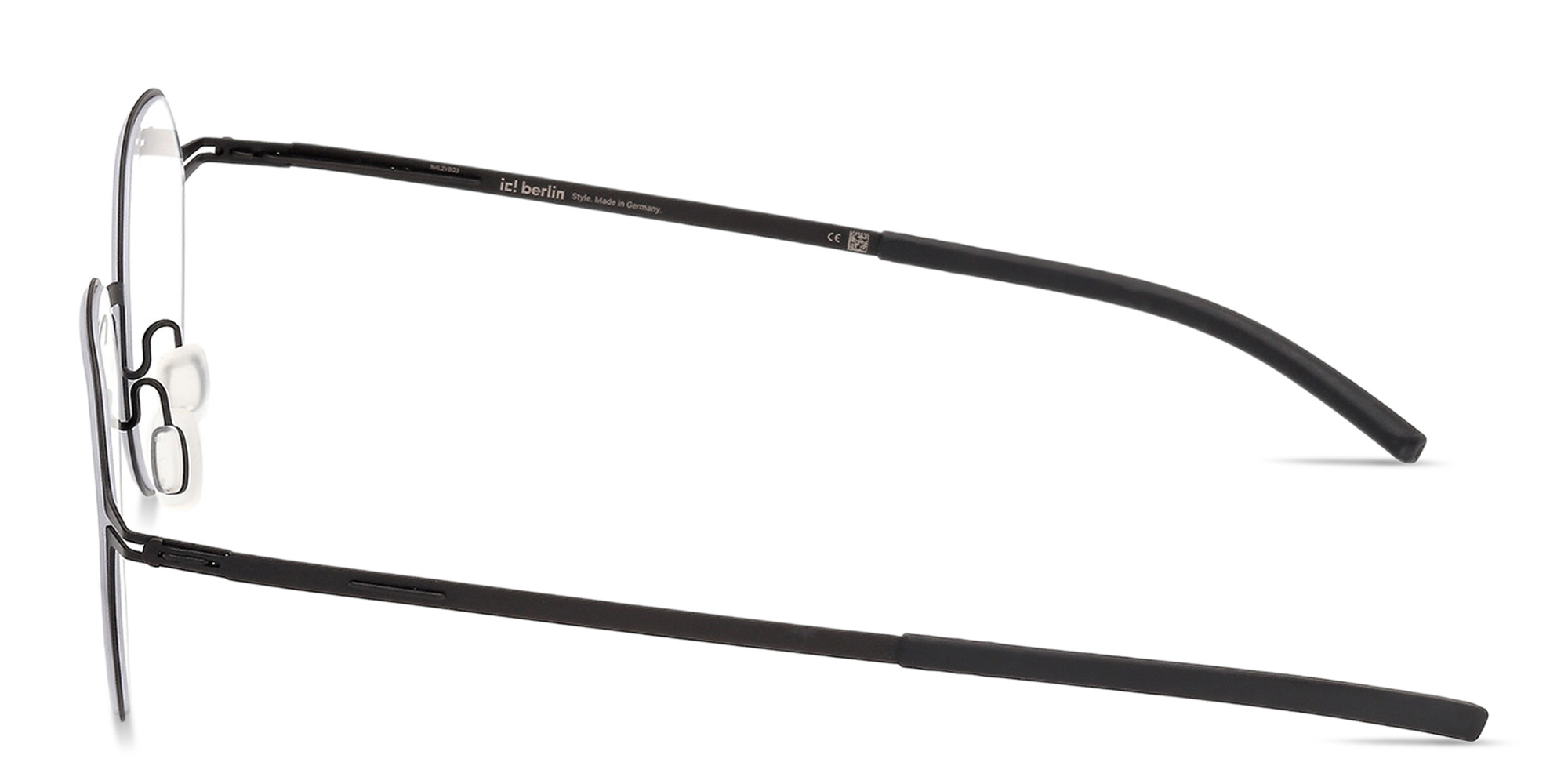 ic! berlin Nori Unisex Panthos Eyeglasses in Matte Black – Product Photo 3