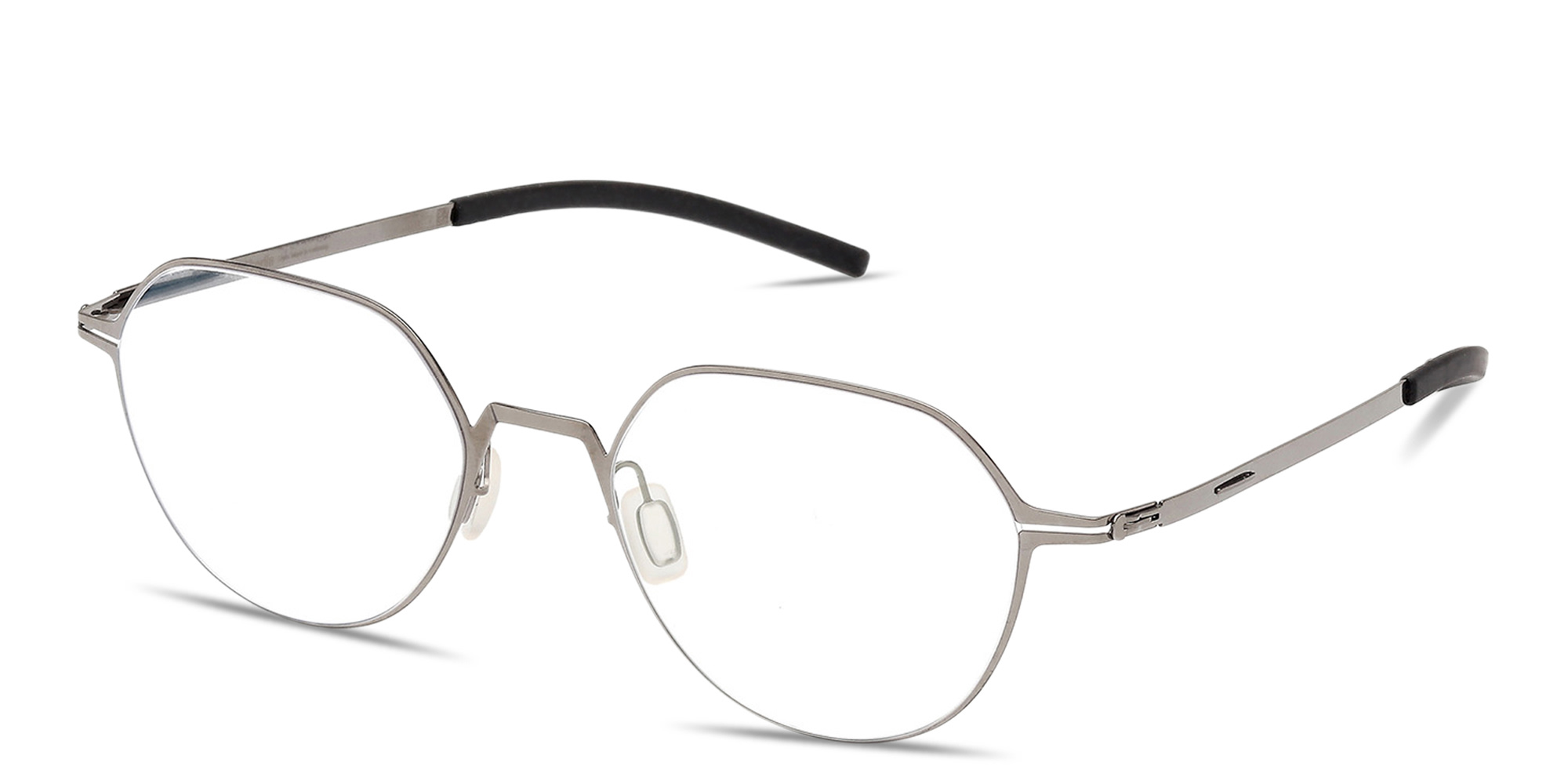 Shop ic! berlin Nori Unisex Panthos Eyeglasses in Shiny Graphite online.