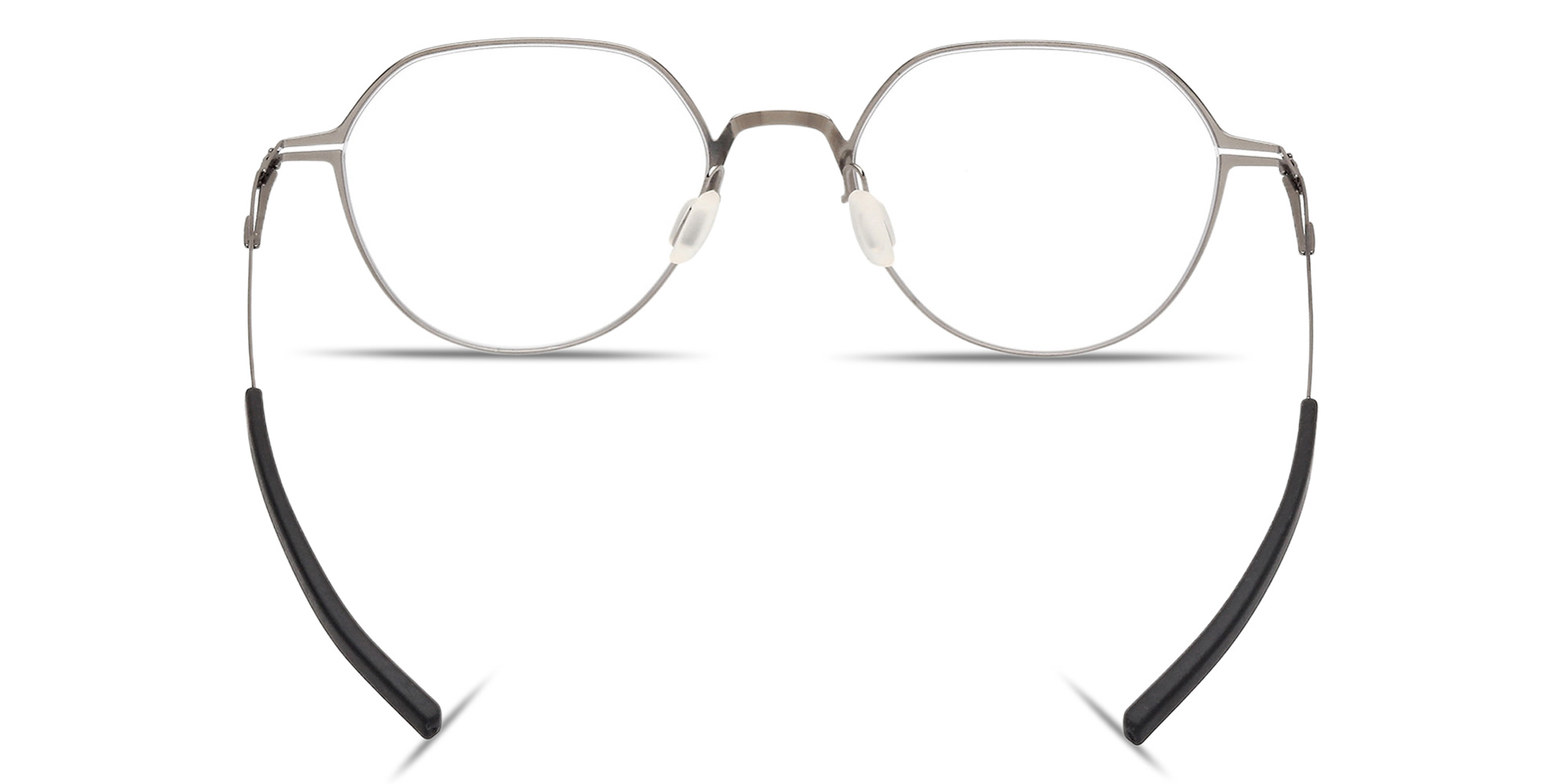 Shop ic! berlin Nori Unisex Panthos Eyeglasses in Shiny Graphite online.