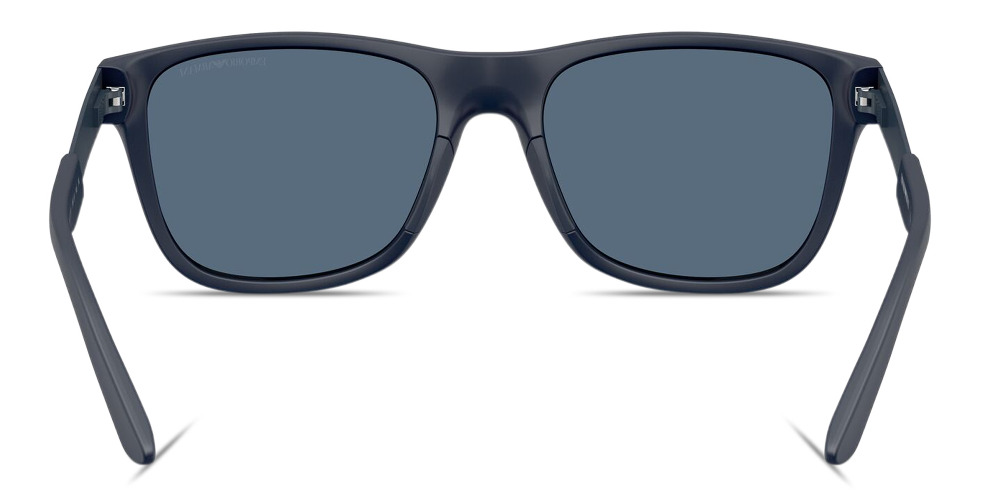 Shop Emporio Armani Eagle Logo Square Sunglasses in Blue online.