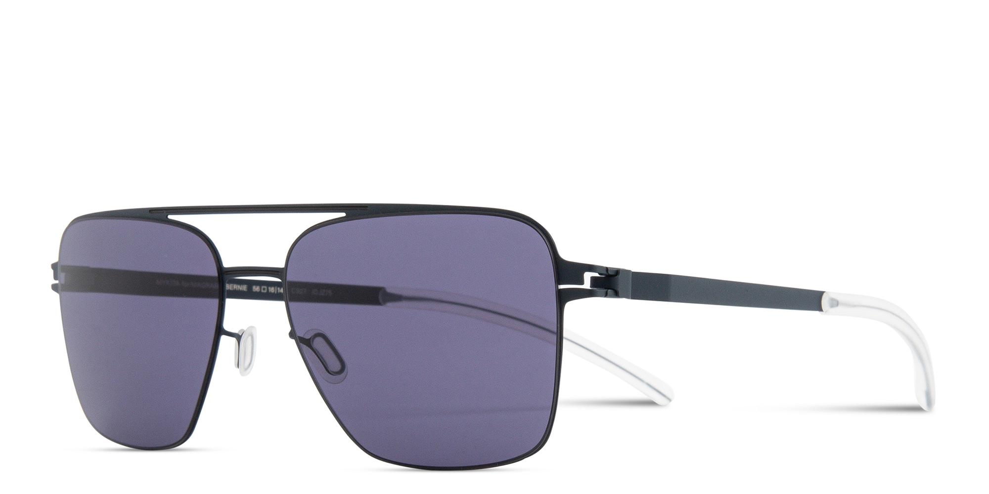 Shop MYKITA Bernie Unisex Aviator Sunglasses in Navy & Black online.