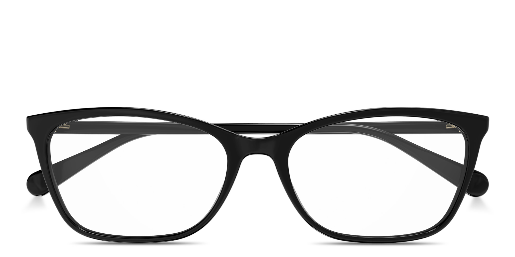 Shop GUCCI GG Logo Wide Rectangle Eyeglasses in Black online.
