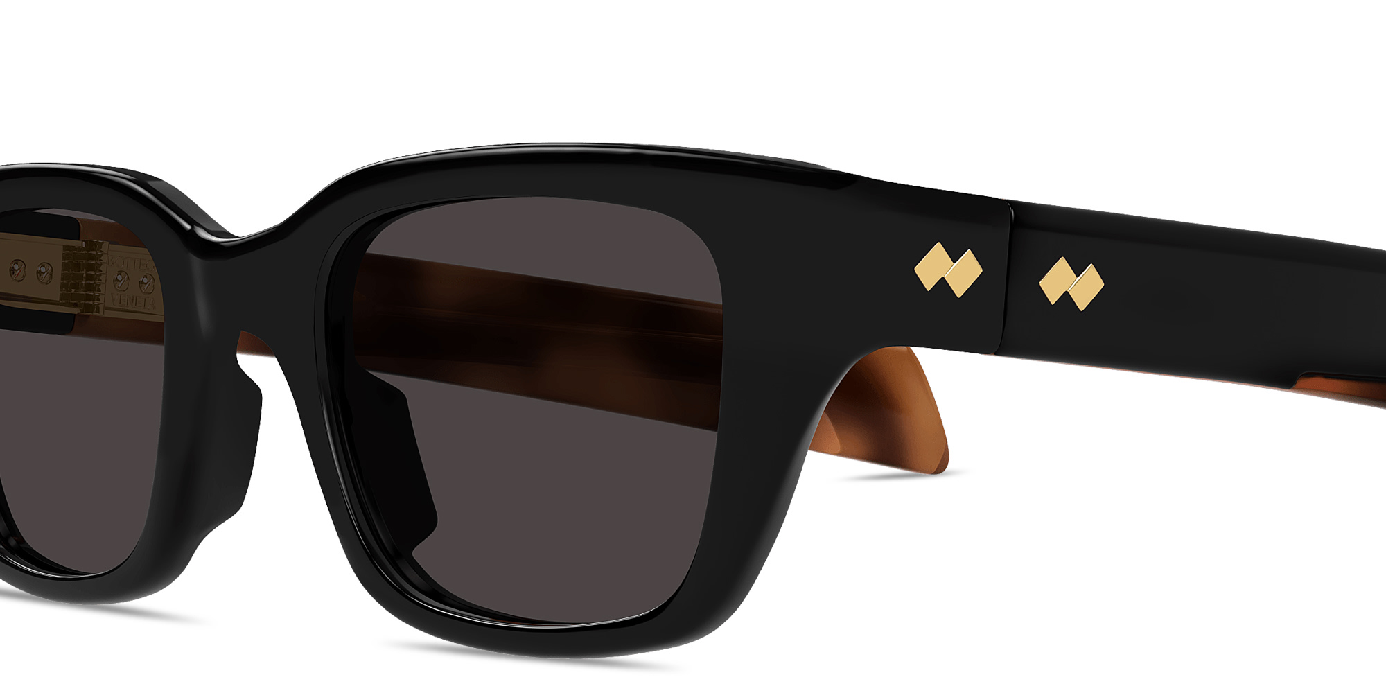 BOTTEGA VENETA Birdie Unisex Square Sunglasses in Black – Product Photo 3