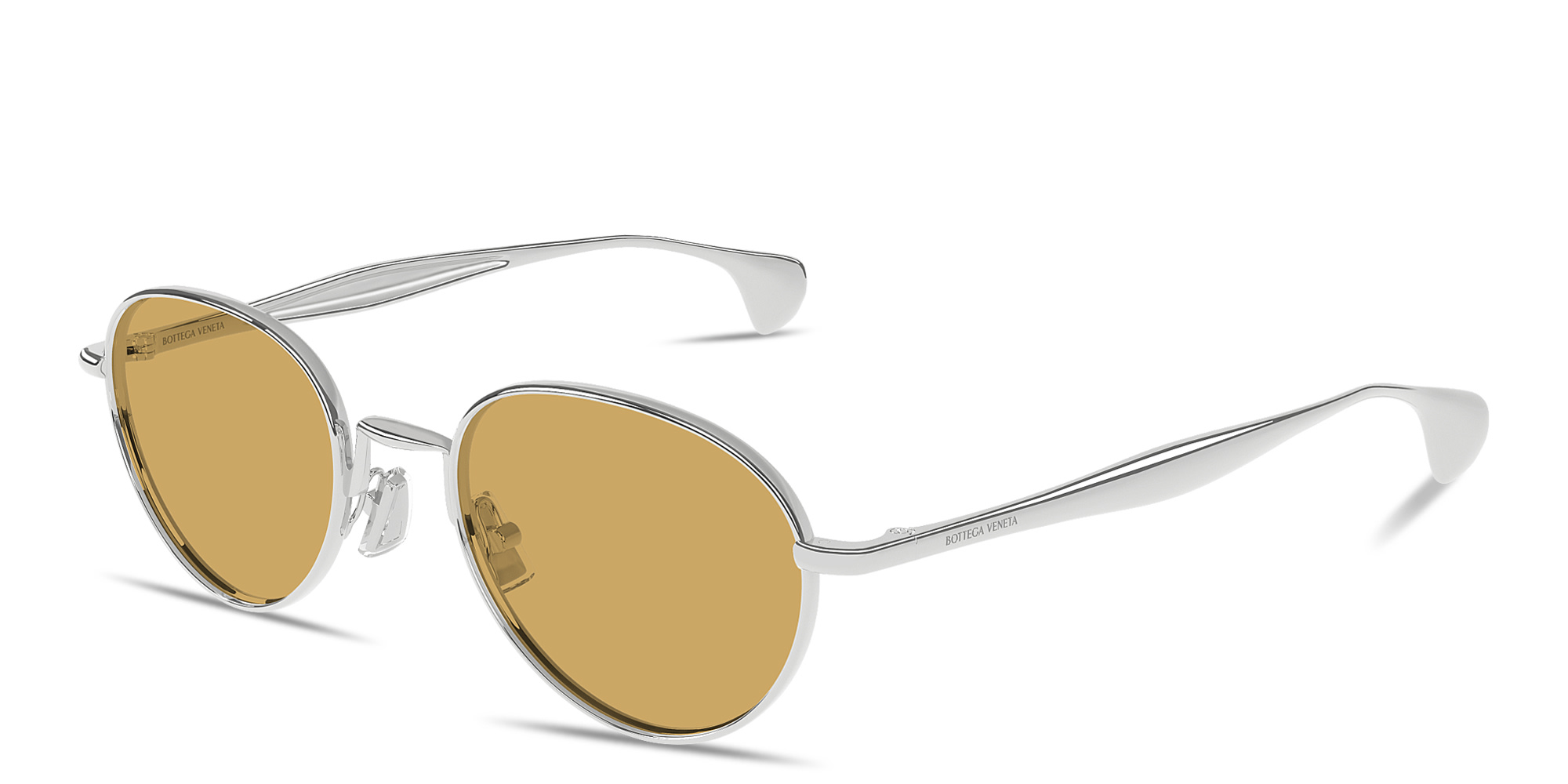 BOTTEGA VENETA Fin Unisex Panthos Sunglasses in Silver – Product Photo 2