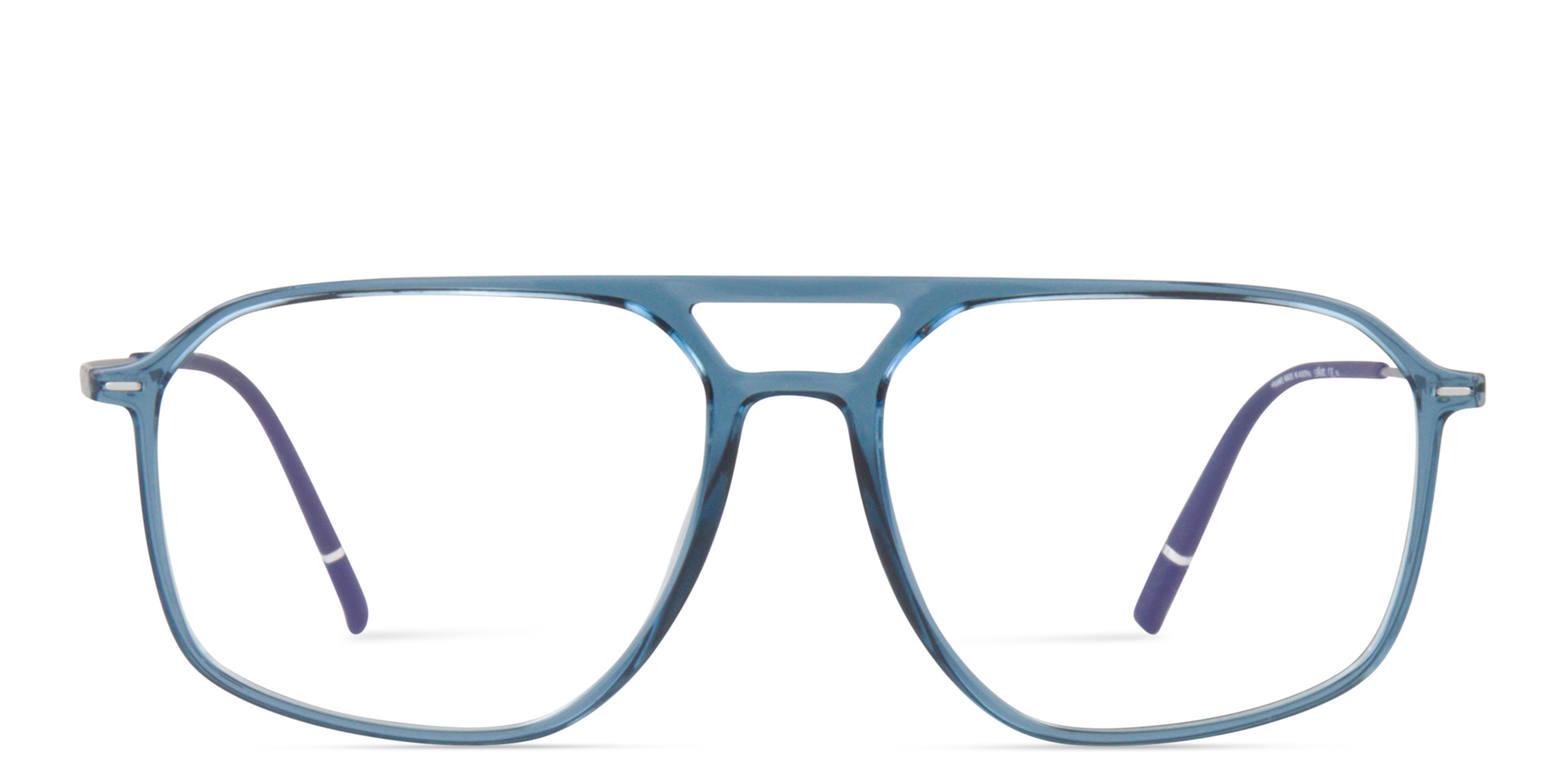 Shop Silhouette Illusion Lite Aviator Eyeglasses in Transparent Blue online.